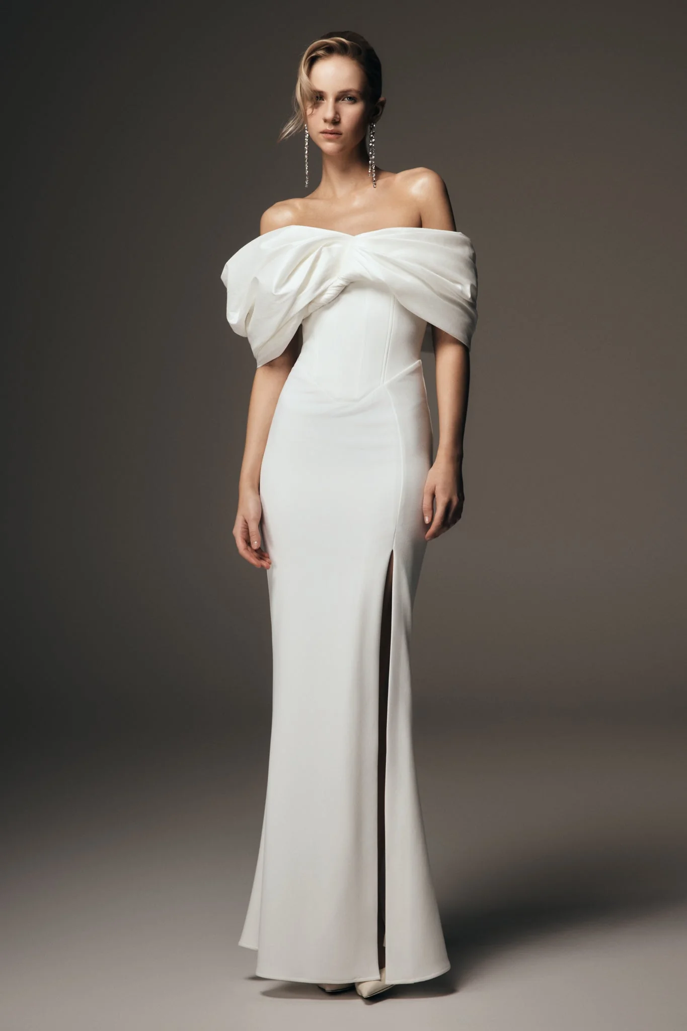 Aphrodite-Off-Shoulder-Crepe-Gown-Ivory