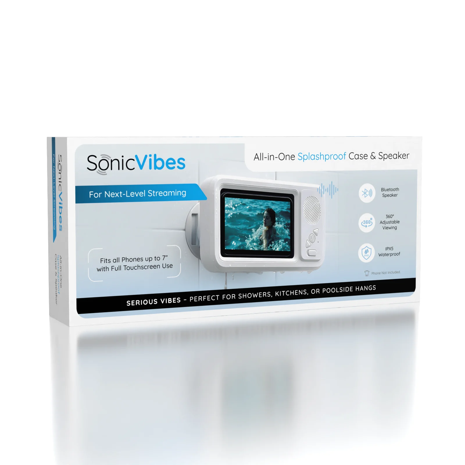 SonicVibes: All-in-One Splashproof Case & Speaker