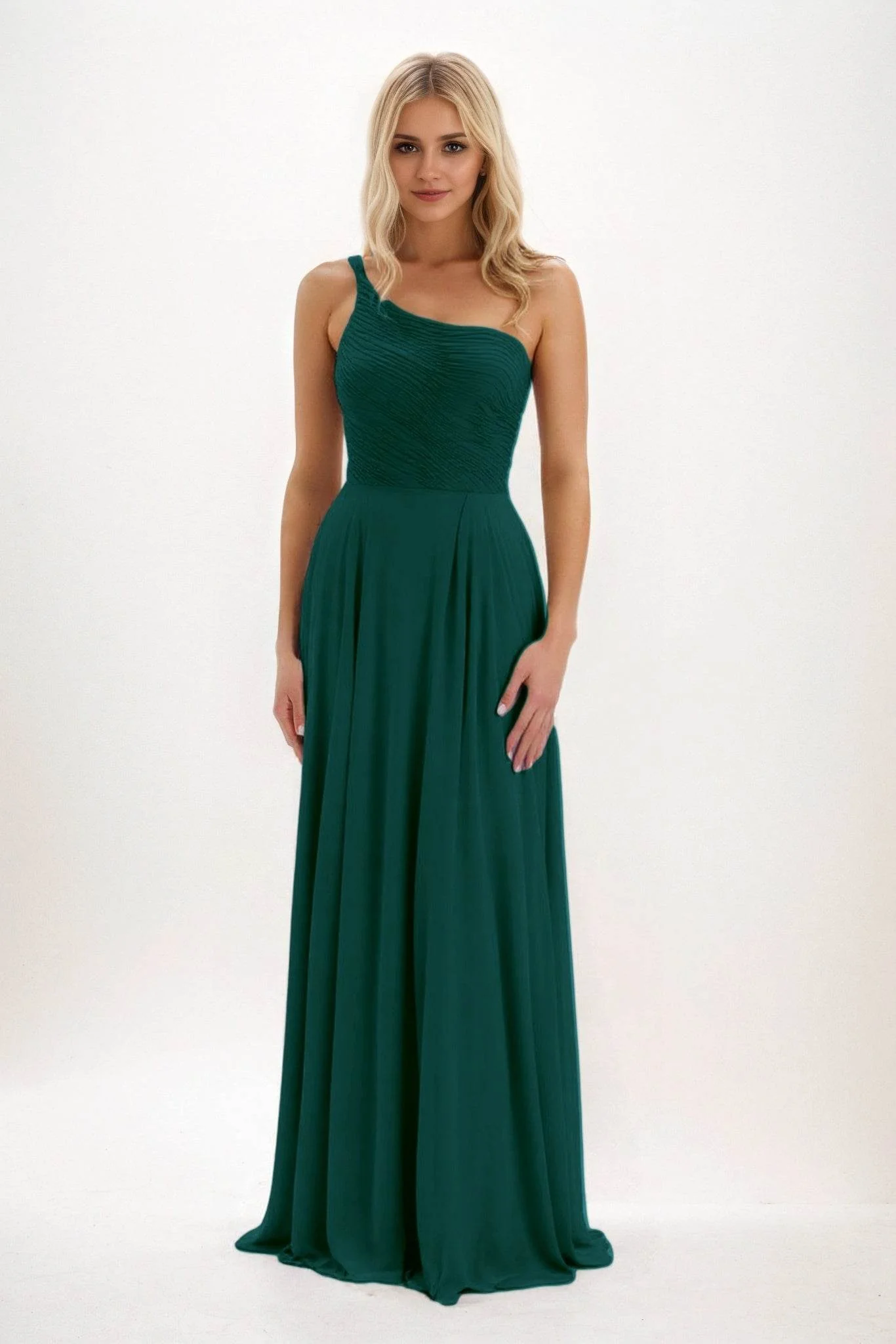 A-Line Maxi Chiffon Bridesmaid Dress CB0858