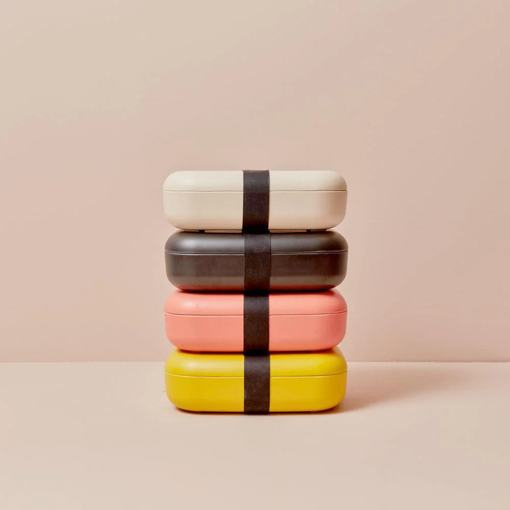 Vogeelle Rectangular Bento Lunch Box -  Off White