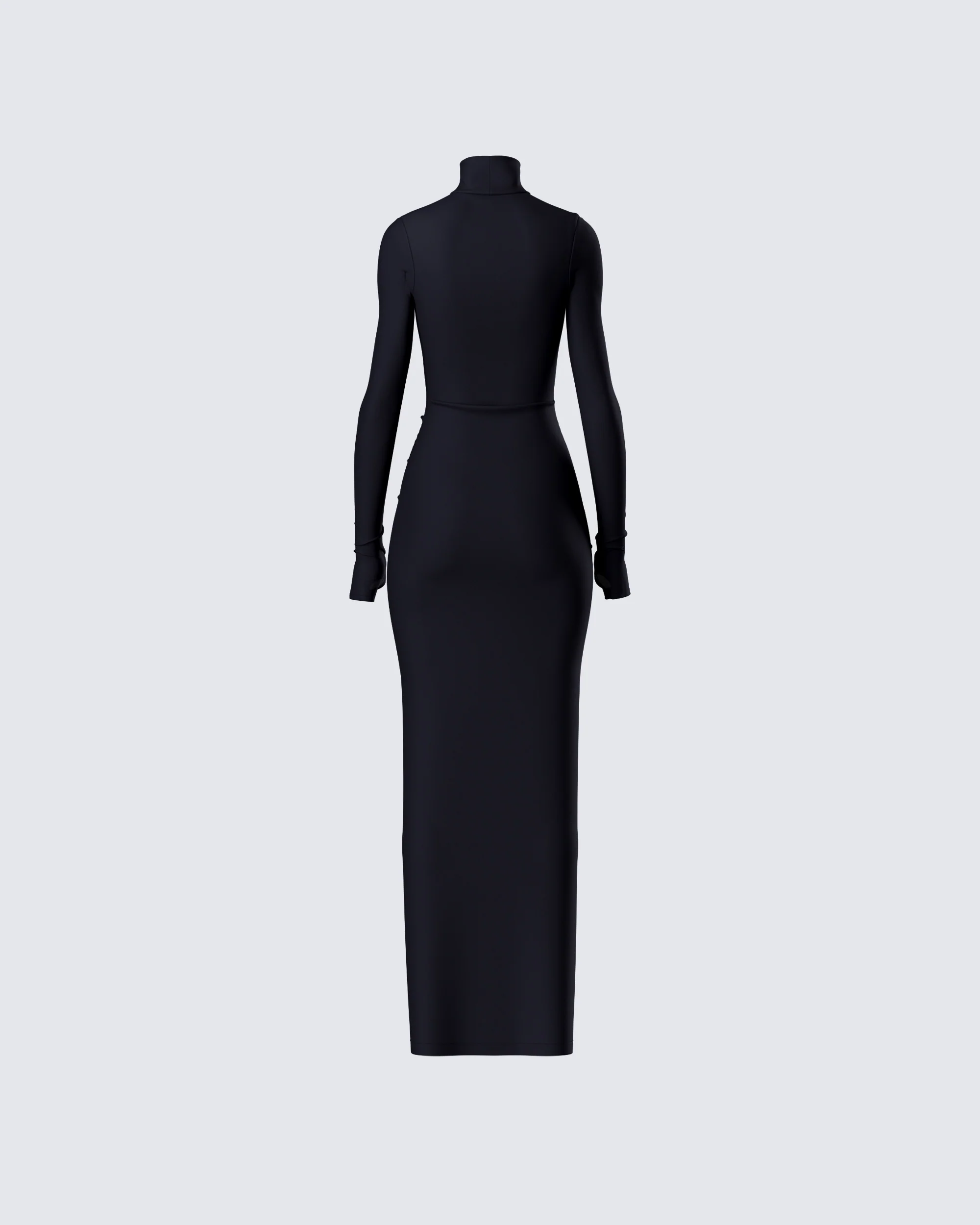 Haize Black Column Maxi Dress