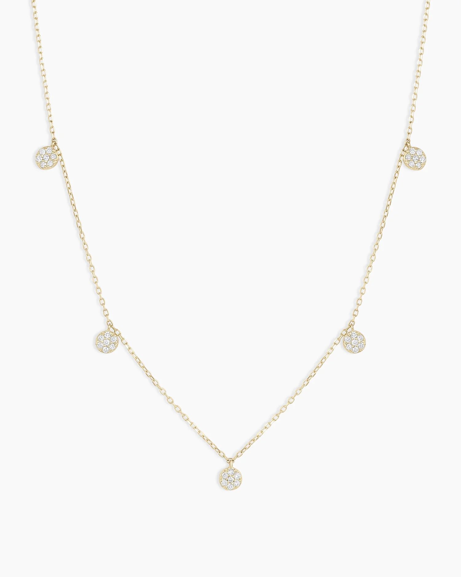 14K Diamond Pav�� Flutter Necklace