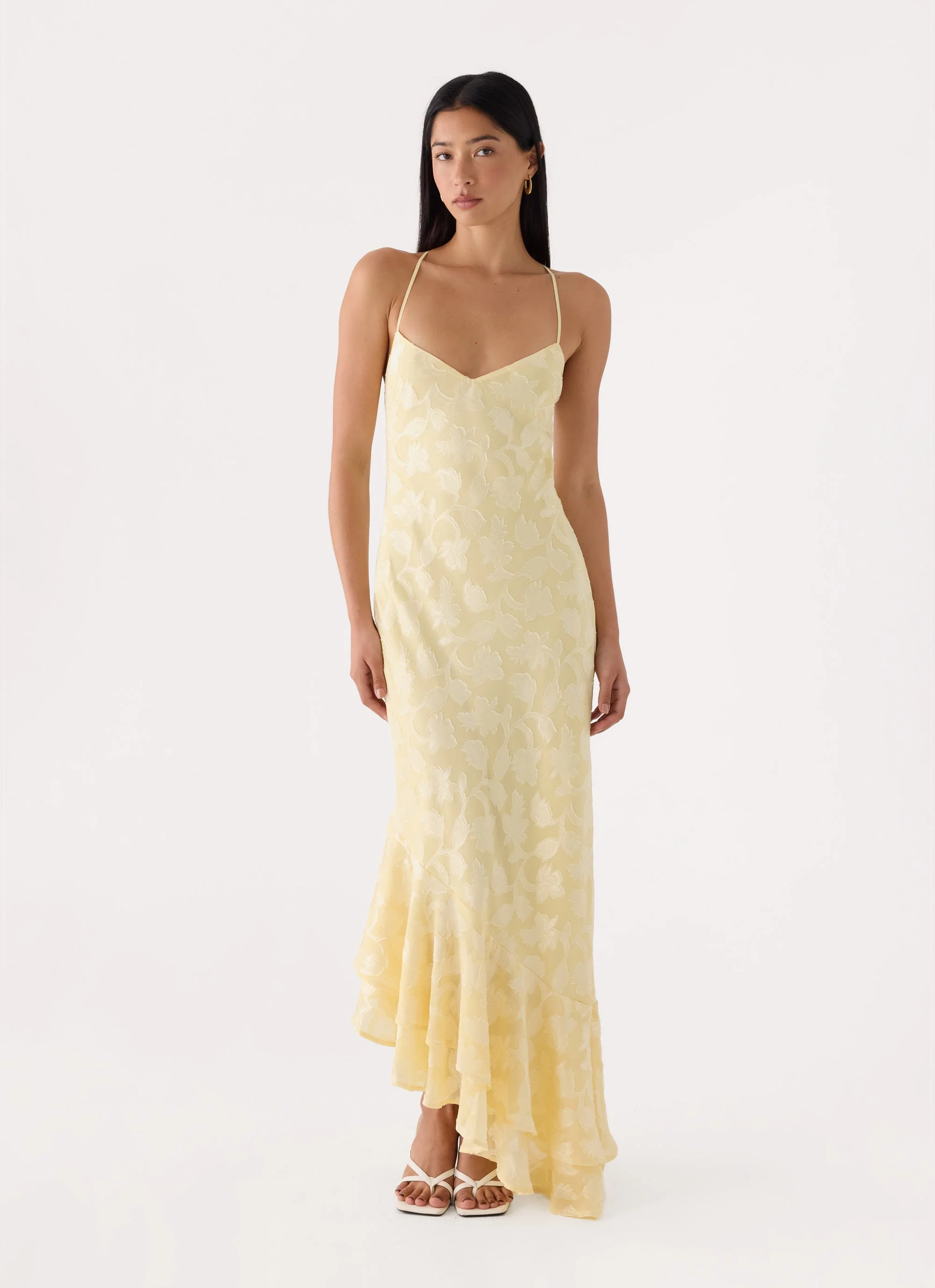 Take A Photo Midi Dress - Yellow