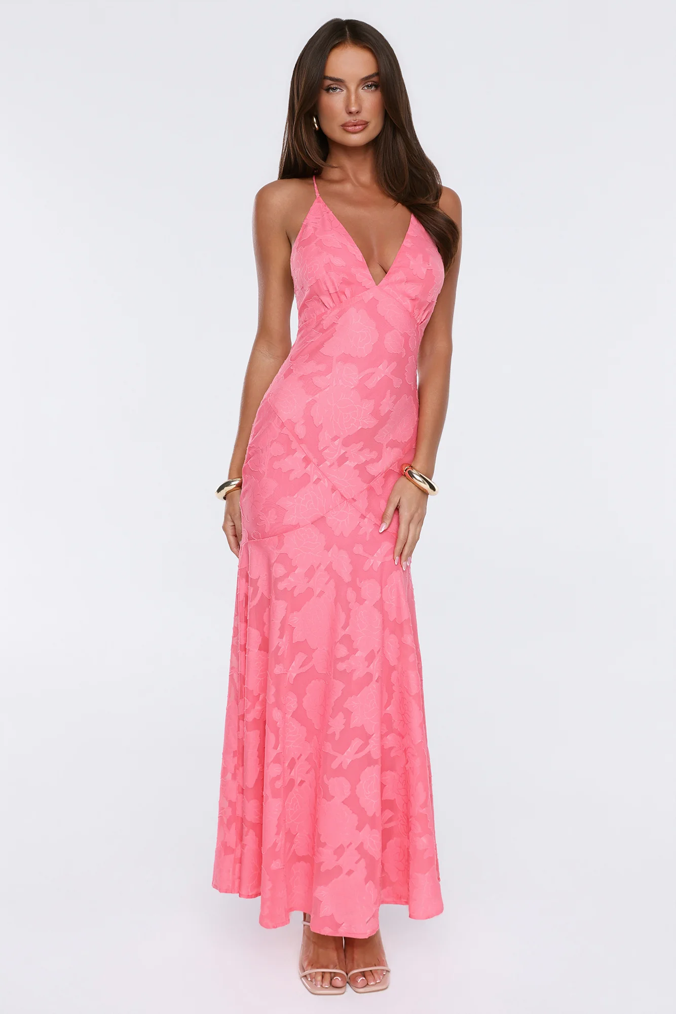No Early Nights Maxi Dress Coral