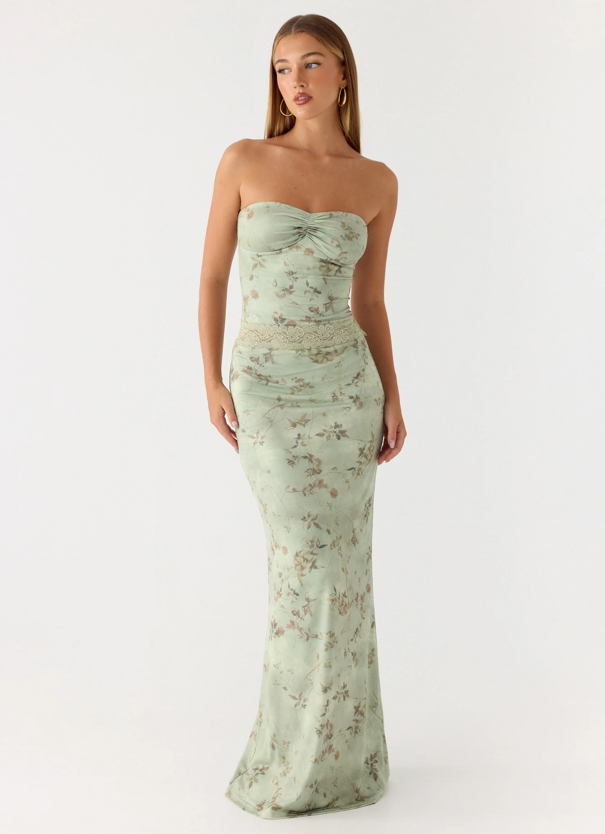 Come Through Maxi Dress - Wispy Fern - luluinthesky