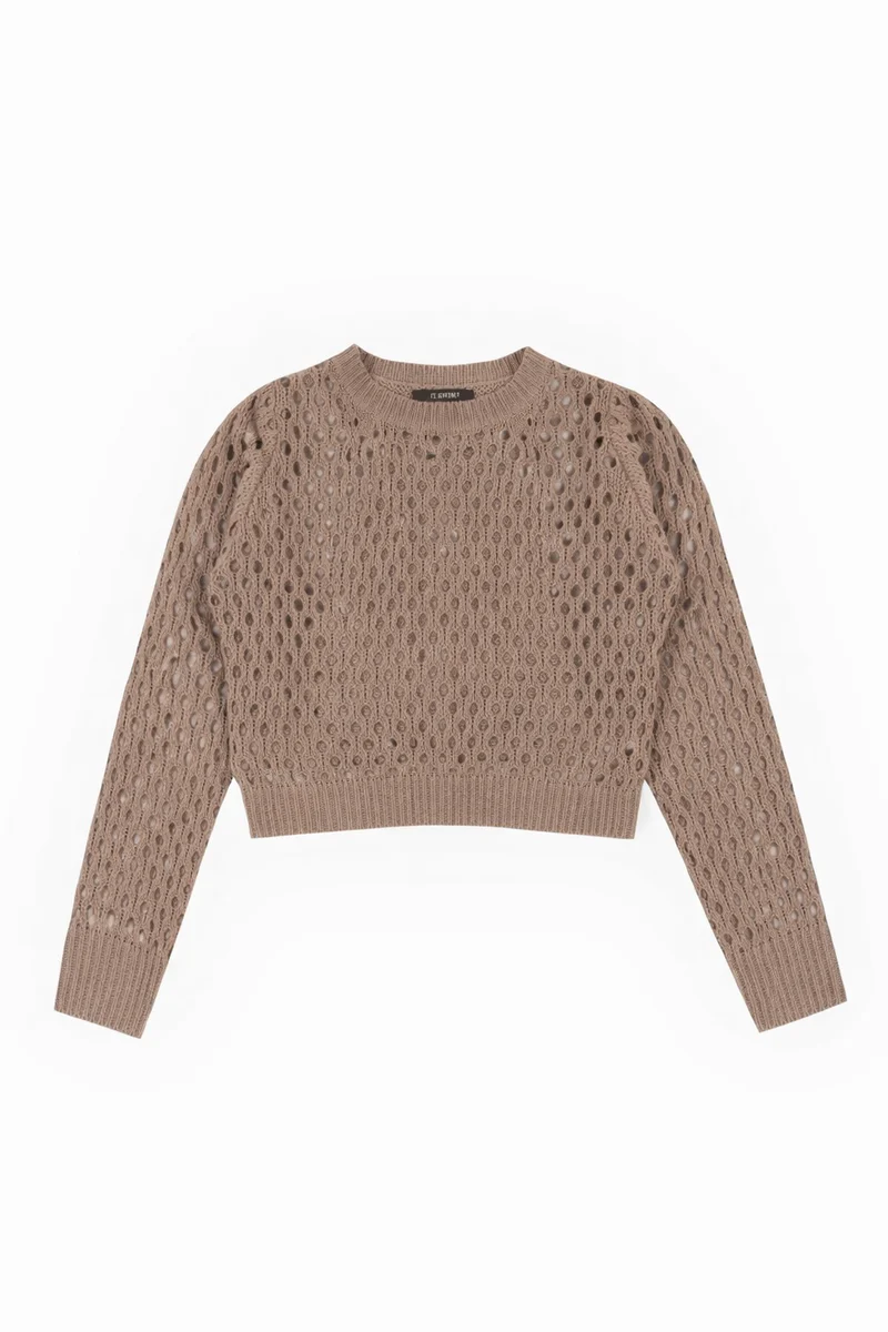 Open-Knit Crochet Sweater