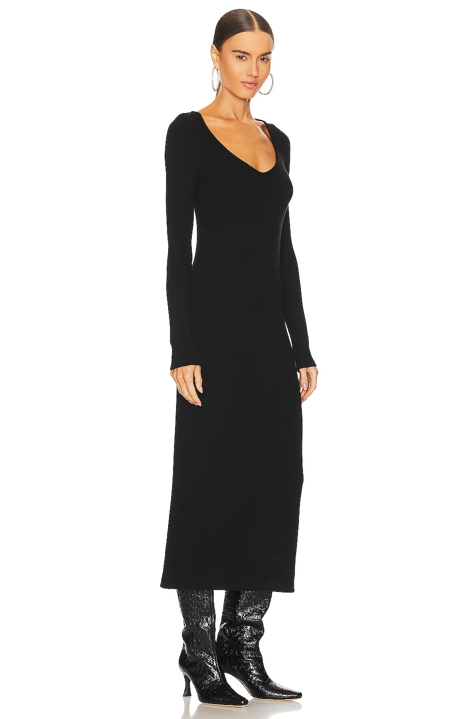 V-neck Sweater Dress