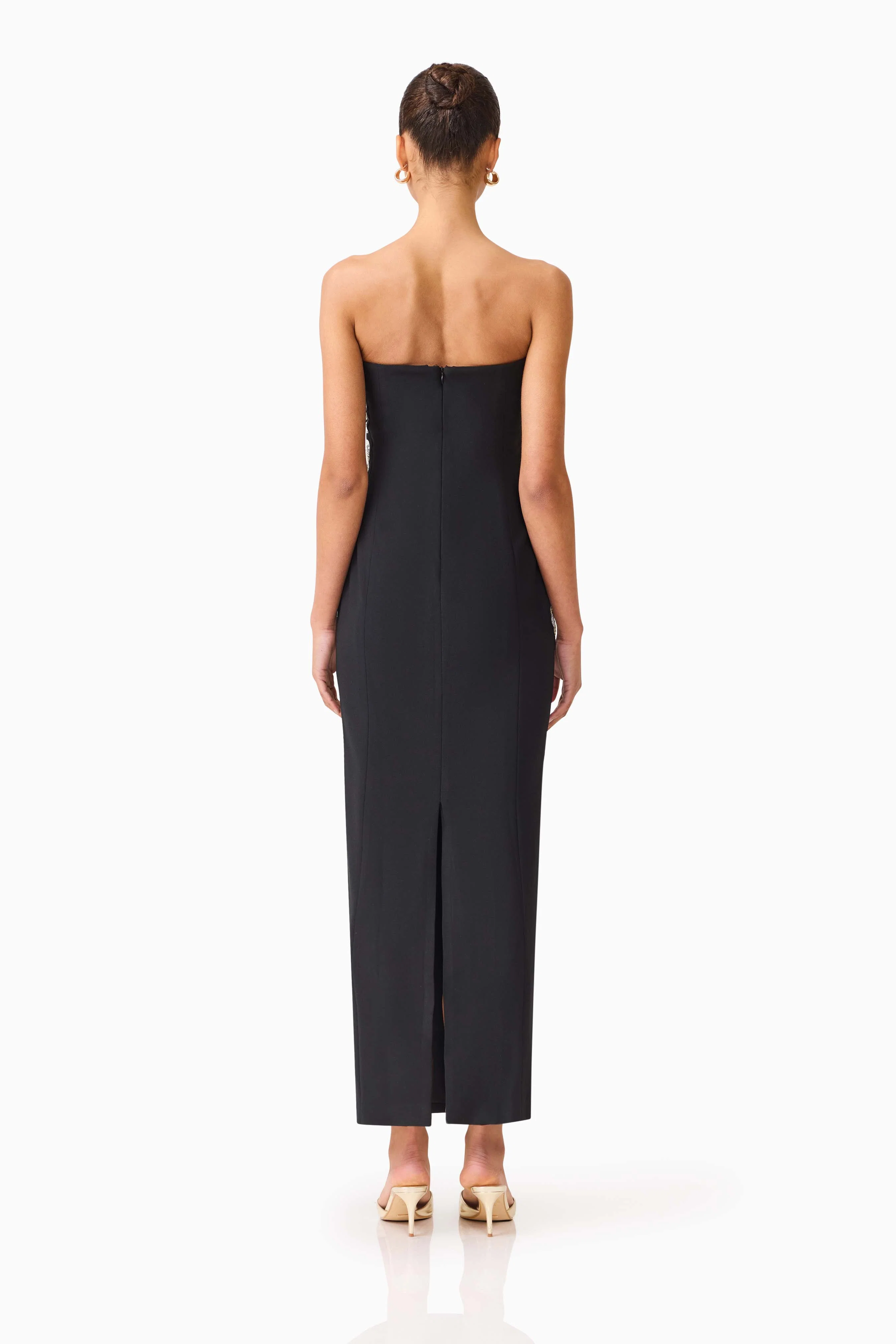 Mira Strapless Gown in Black