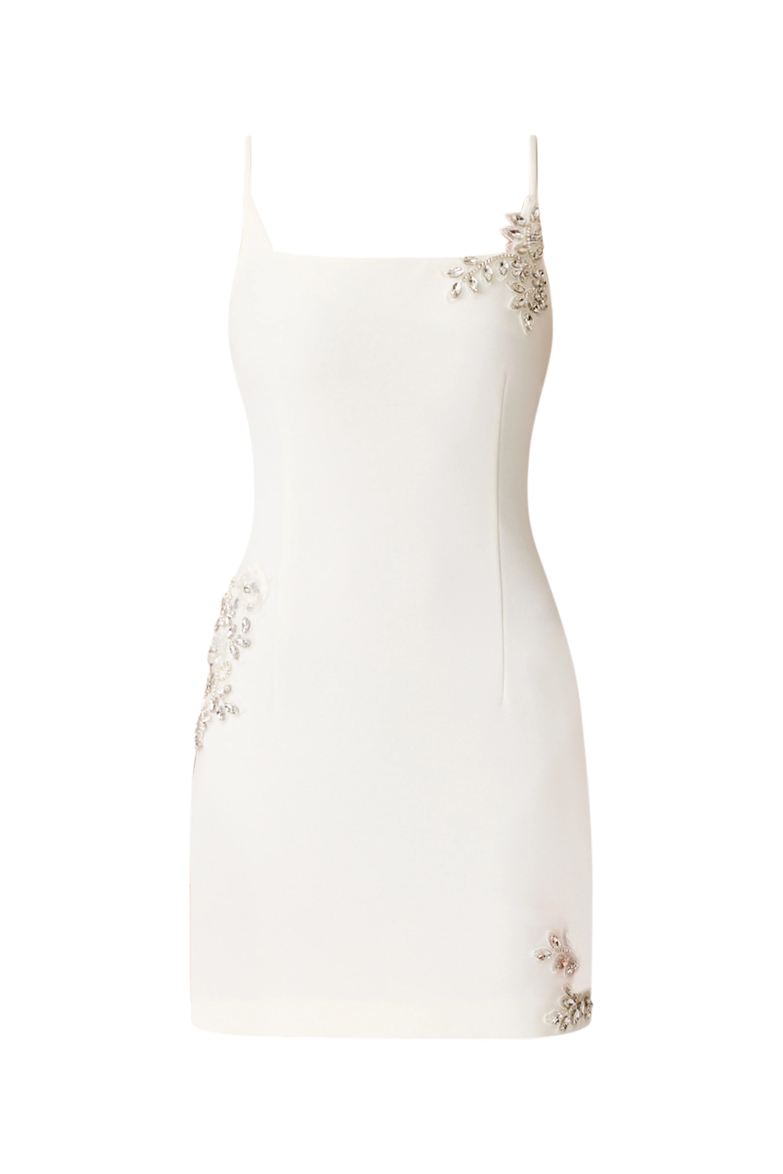 Veda Embellished Mini Dress in White