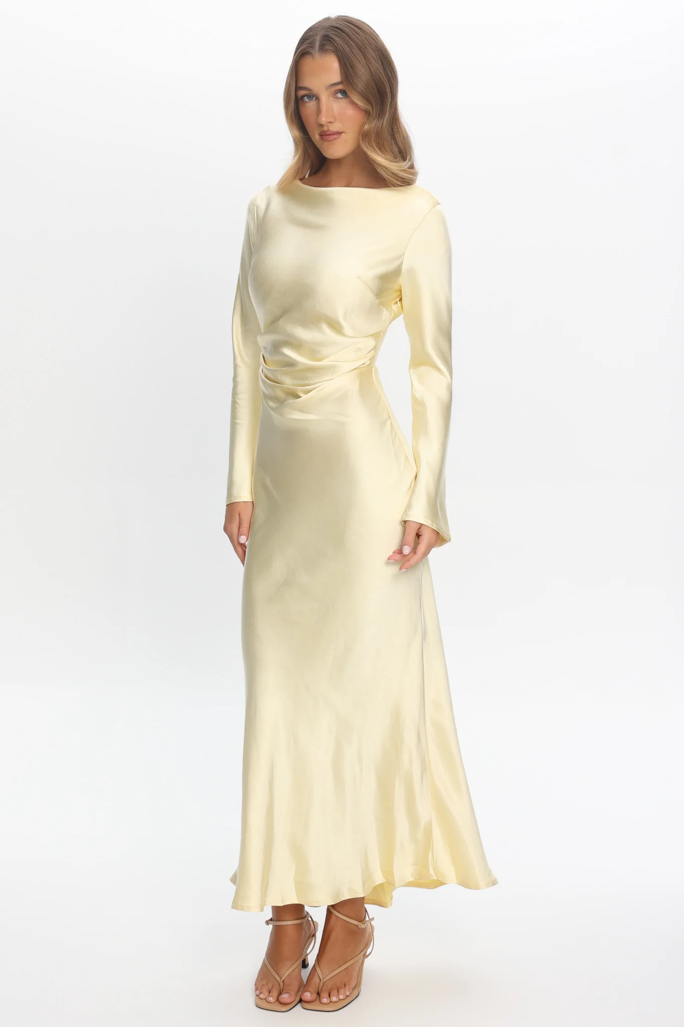 Loveland Cowl Back Midi Dress Butter