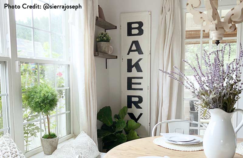 Embossed Metal Bakery Sign