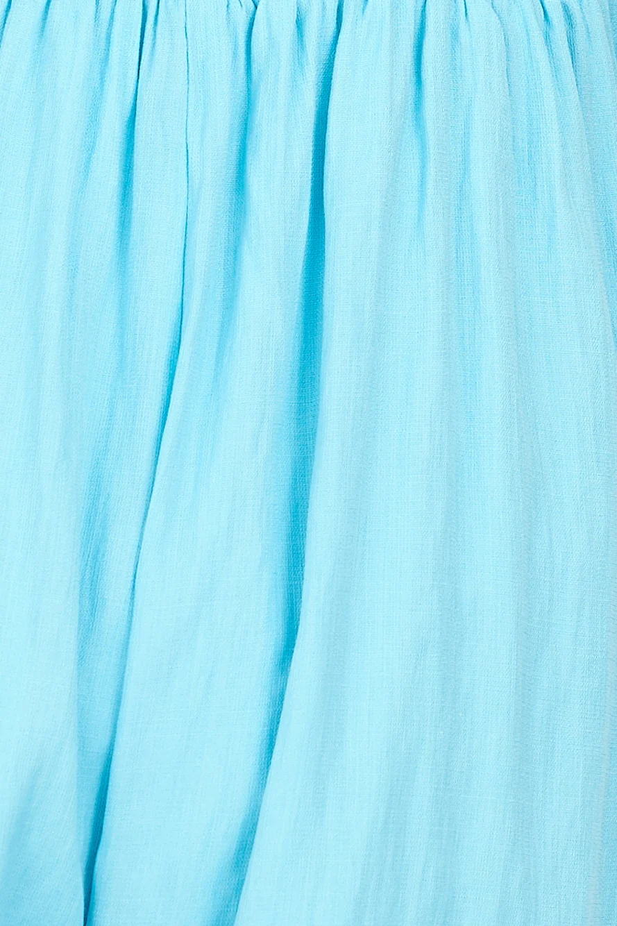 Caught Feelings Romper Blue