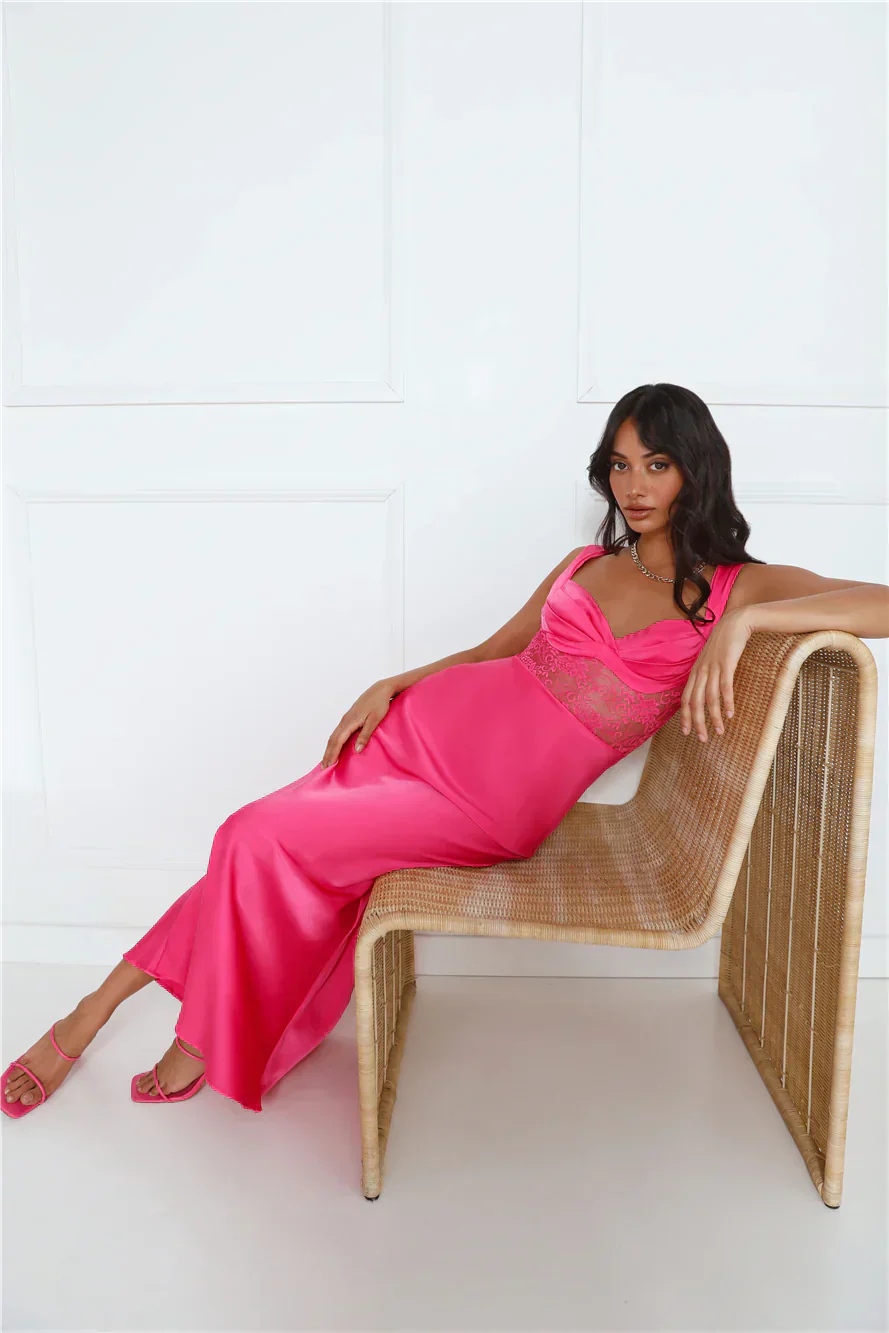 Permission To Party Satin Maxi Dress