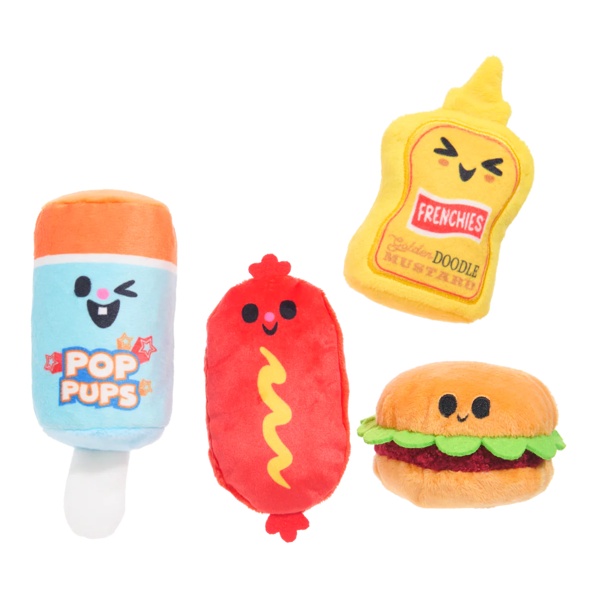 The Bark-B-Q Bunch Plush Multi-Part Dog Toy