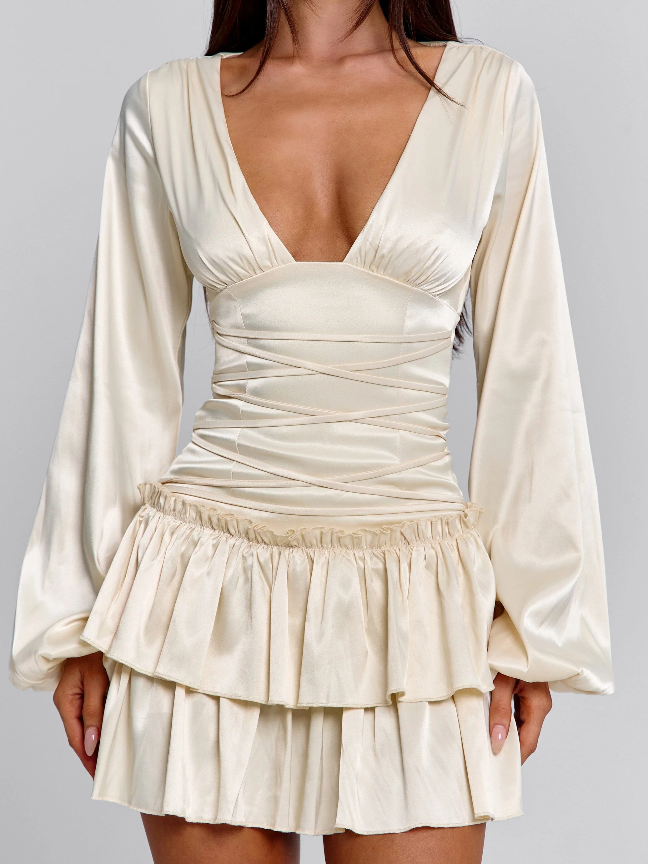 Karmin-Mini-Dress-Ivory - luluinthesky