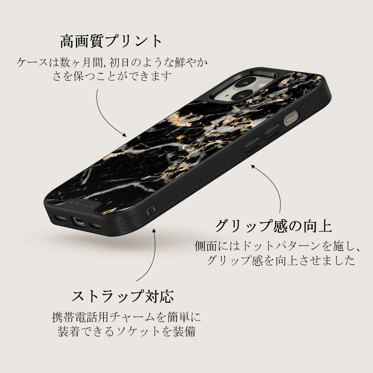 Make A Wish - Gold Marble iPhone 13 ケース