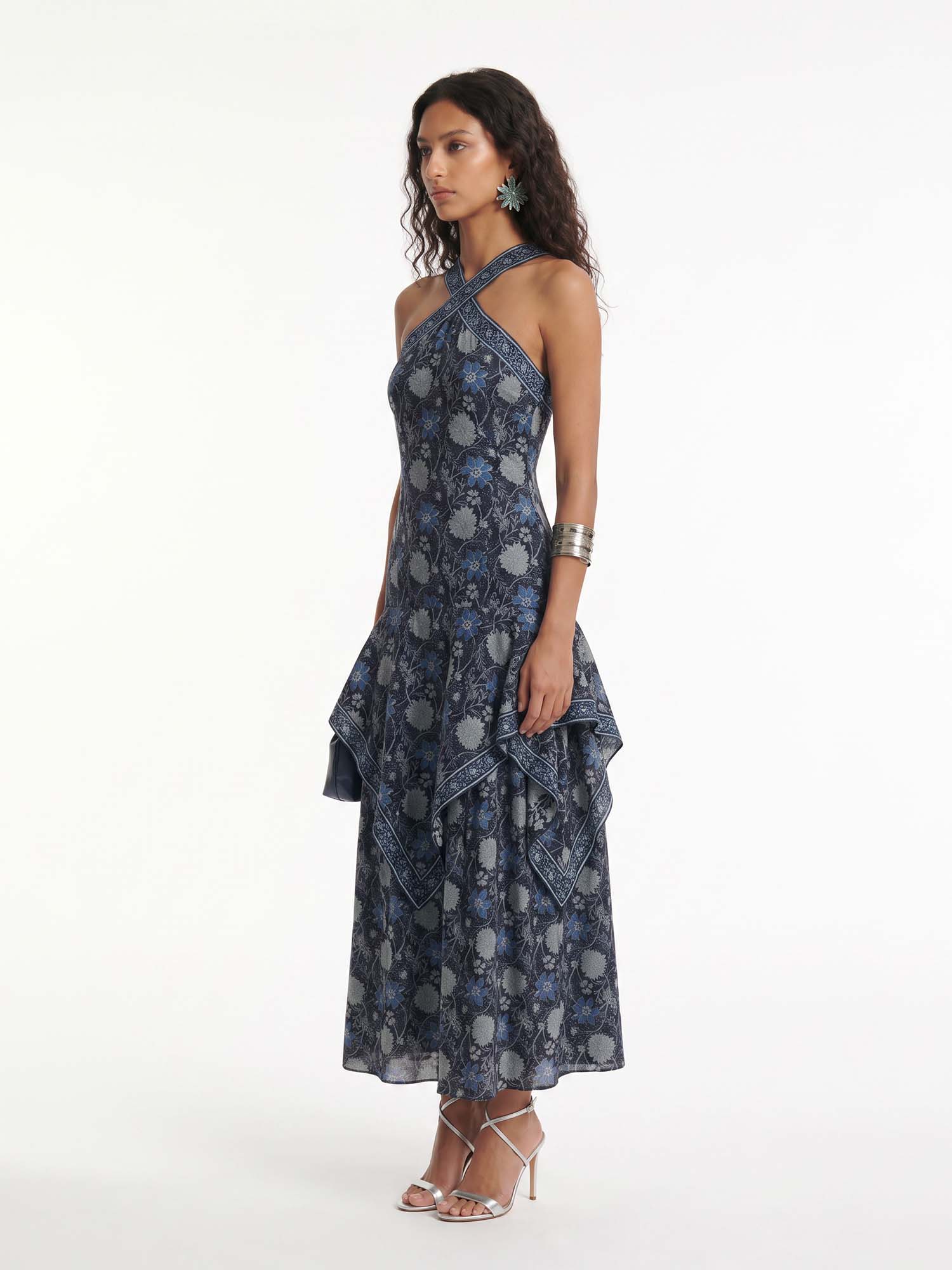 Cross Bloom Maxi Dress