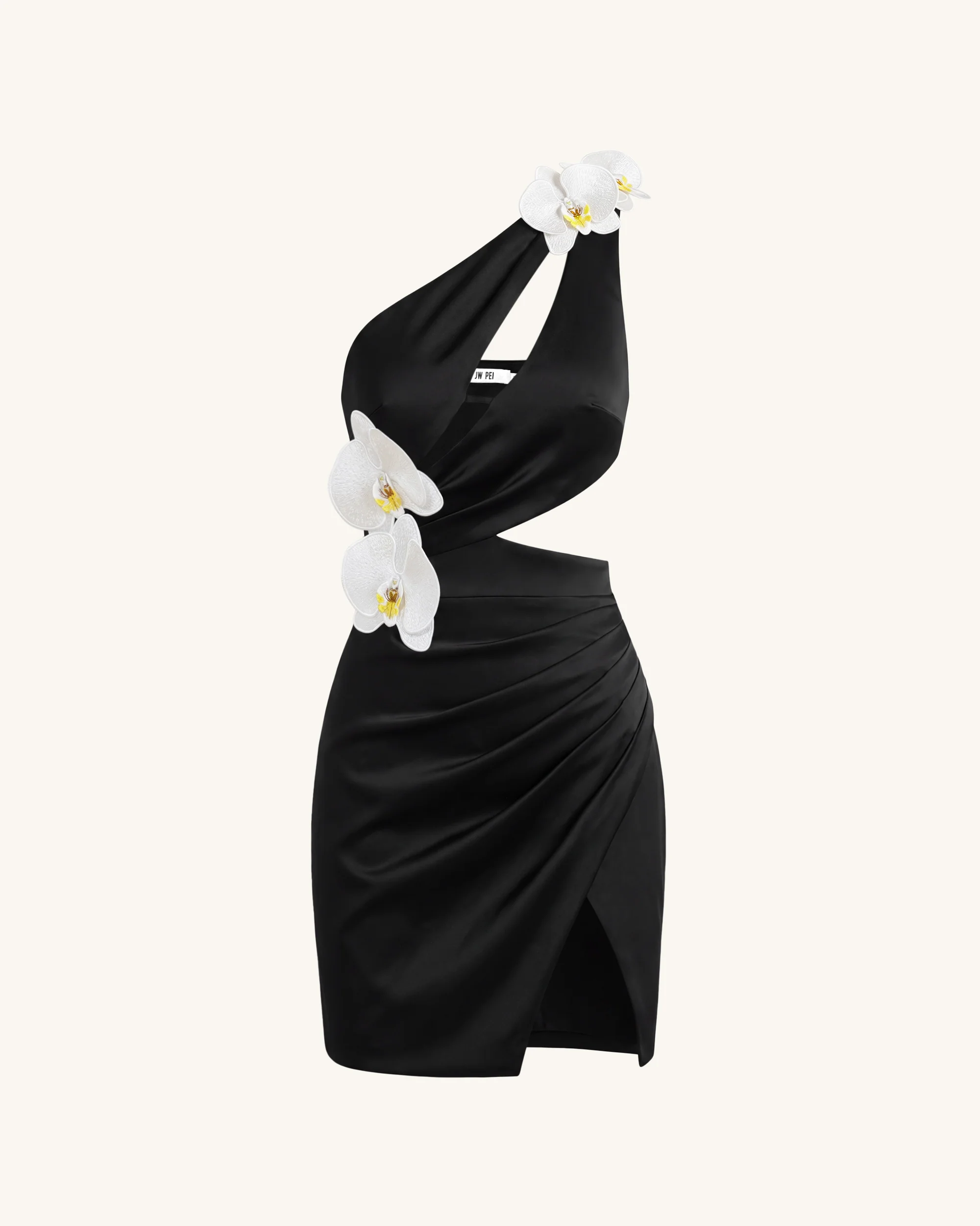 Orchid Embellished Cutout Mini Dress - Black - FASHION NOB