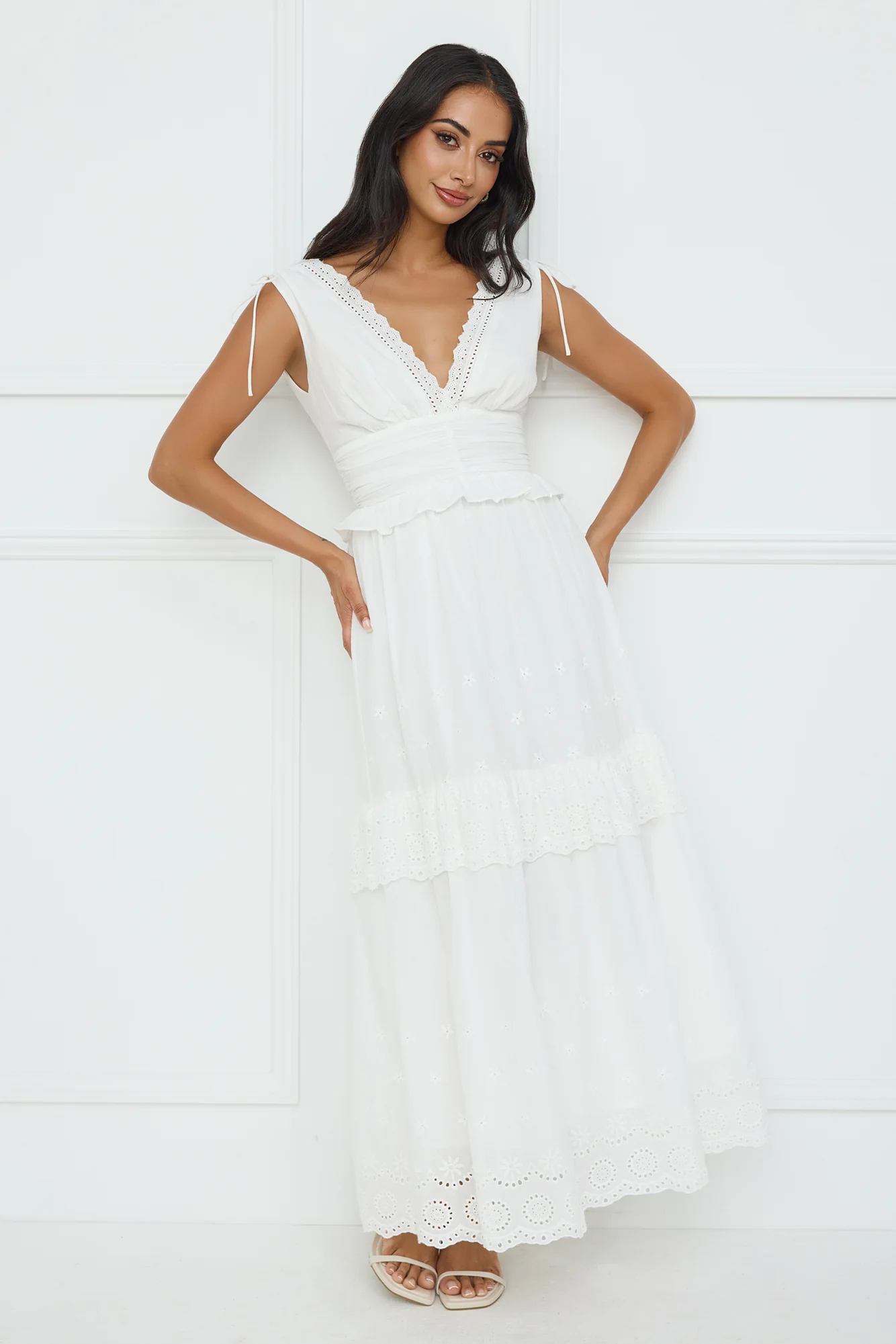 Desert Oasis Maxi Dress White - luluinthesky