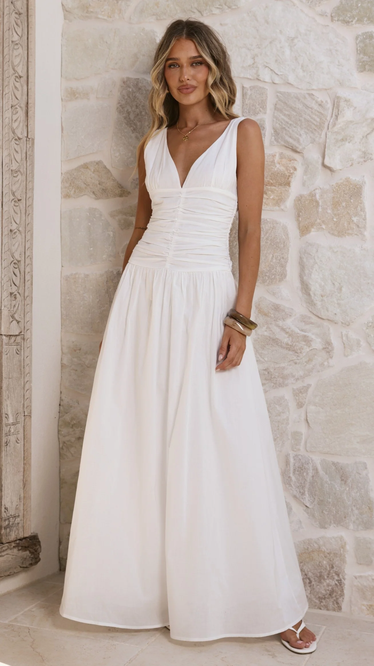 Sanya Maxi Dress - White