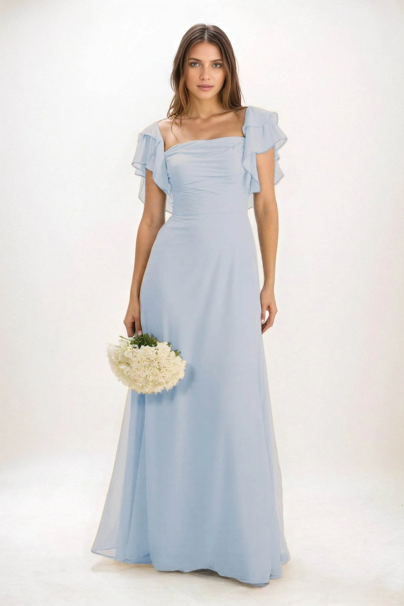 A-Line Maxi Chiffon Bridesmaid Dress CB0856