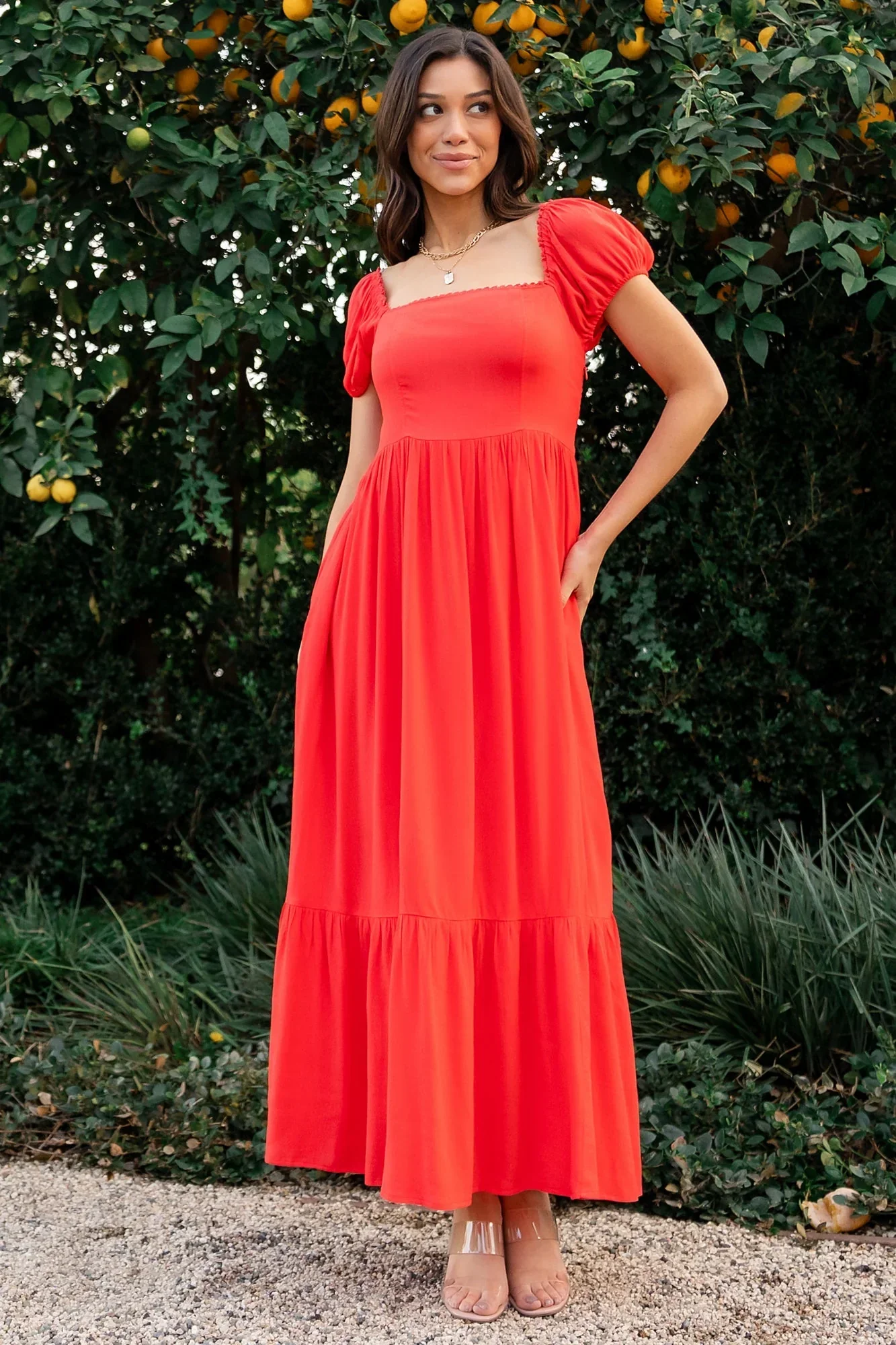 Ilona Maxi Dress | Cherry Red