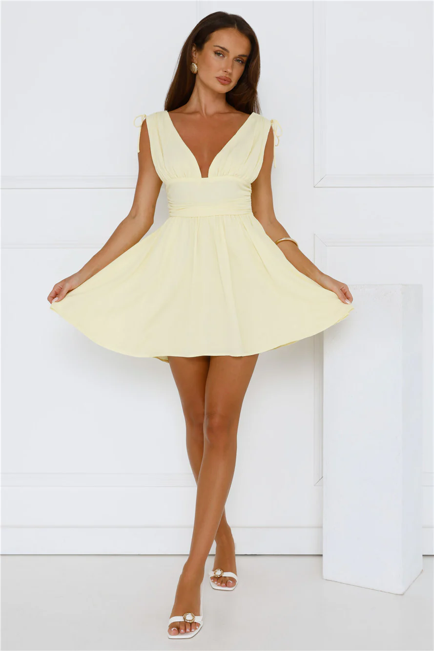Pineapple Island Mini Dress Yellow