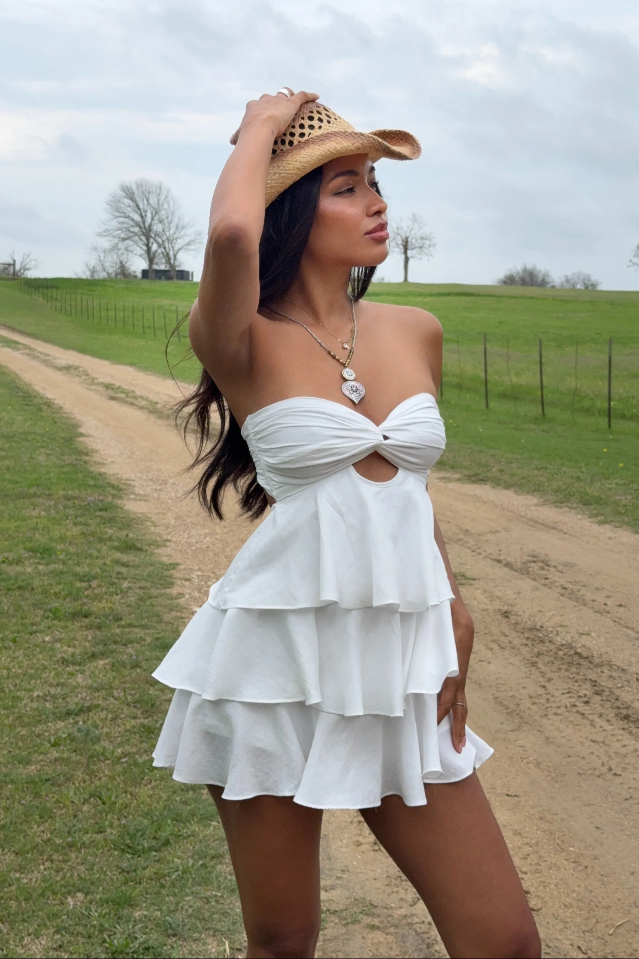 Strapless Tiered Mini Dress