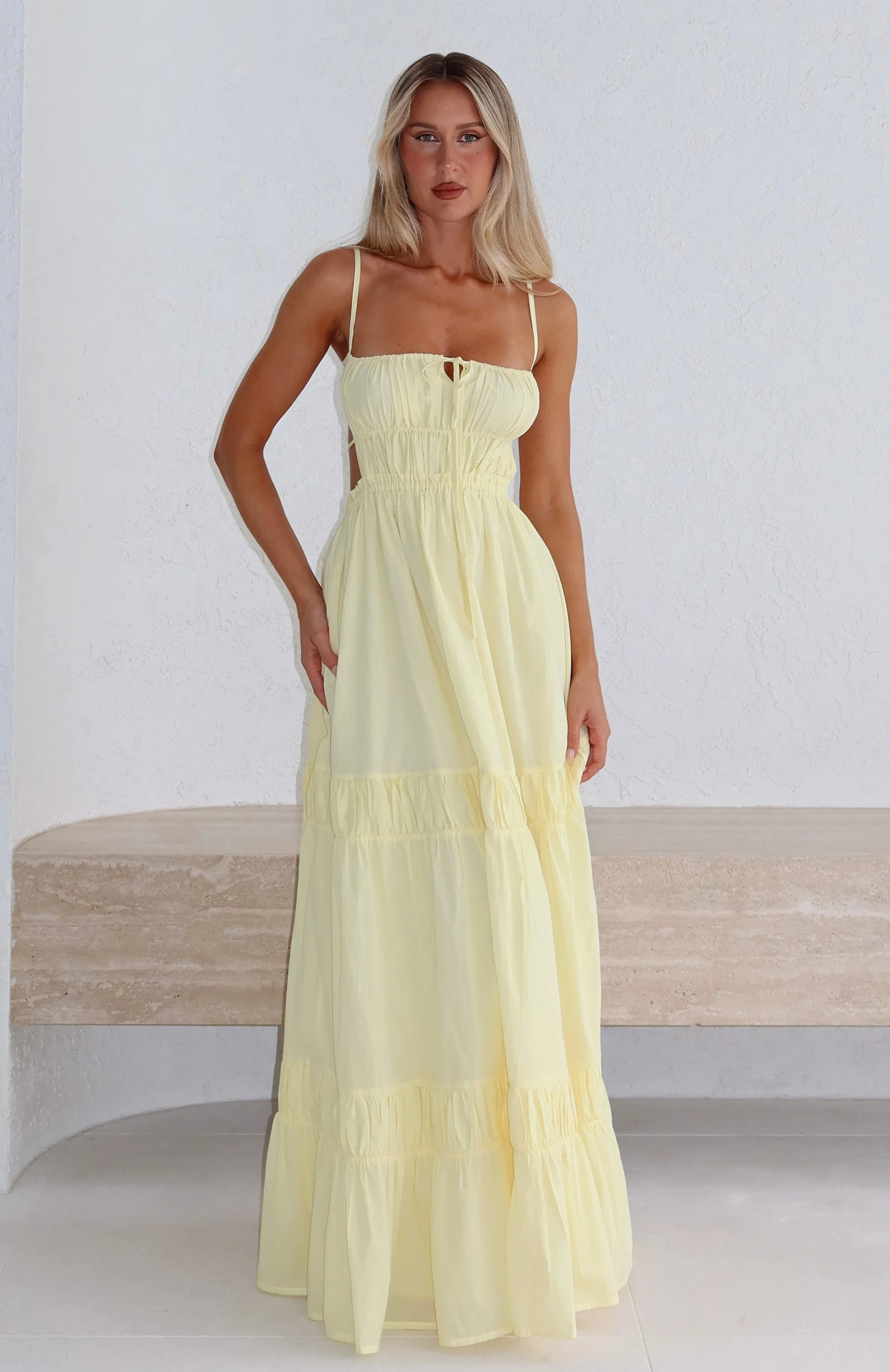 Rumour Has It Maxi Dress Lemon