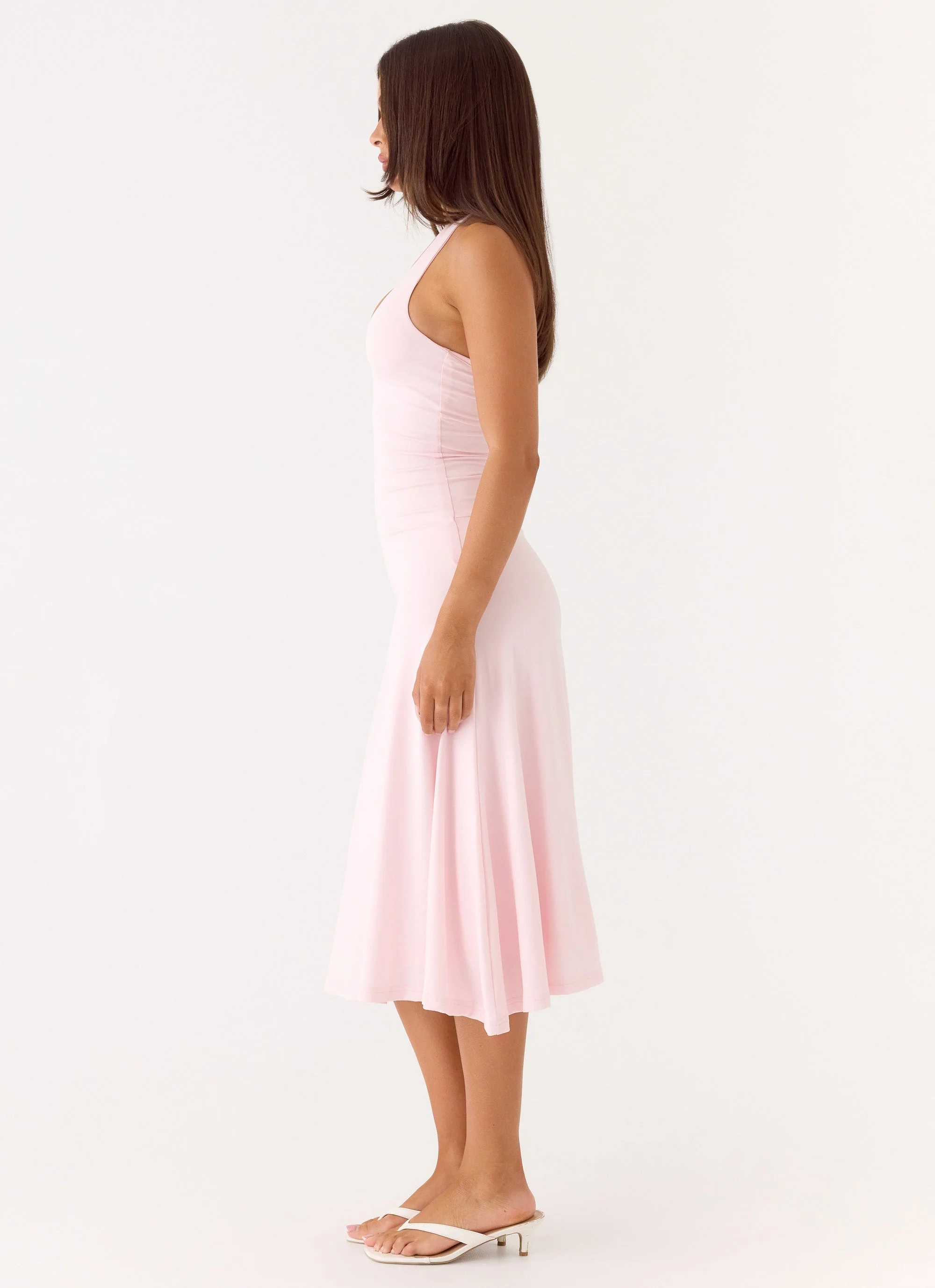 Klyne Midi Dress - Pink - luluinthesky