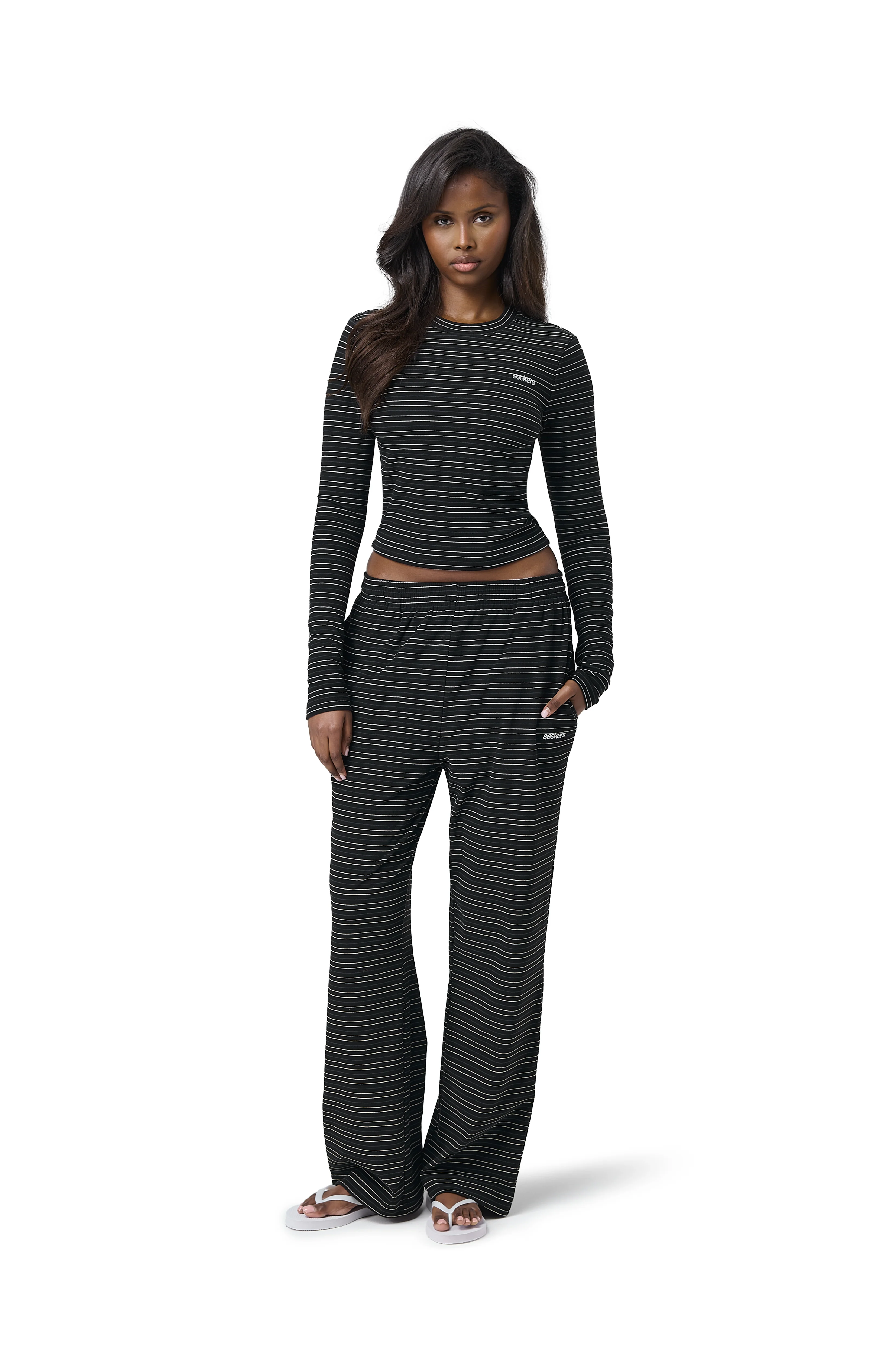 Wilbur Soft Longsleeve Top in Black