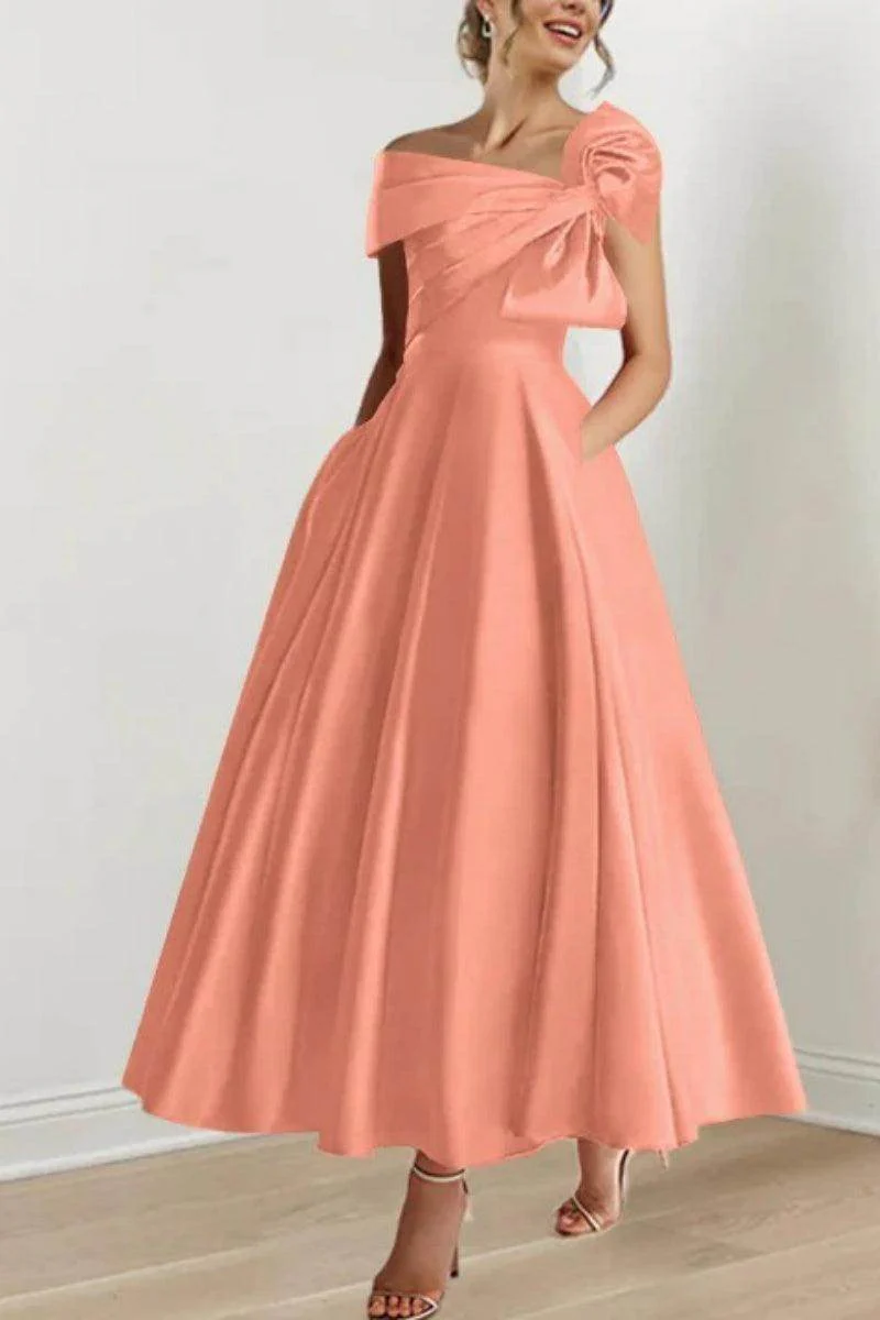 A Line Off The Shoulder Mother Dresses with Bows CM0333