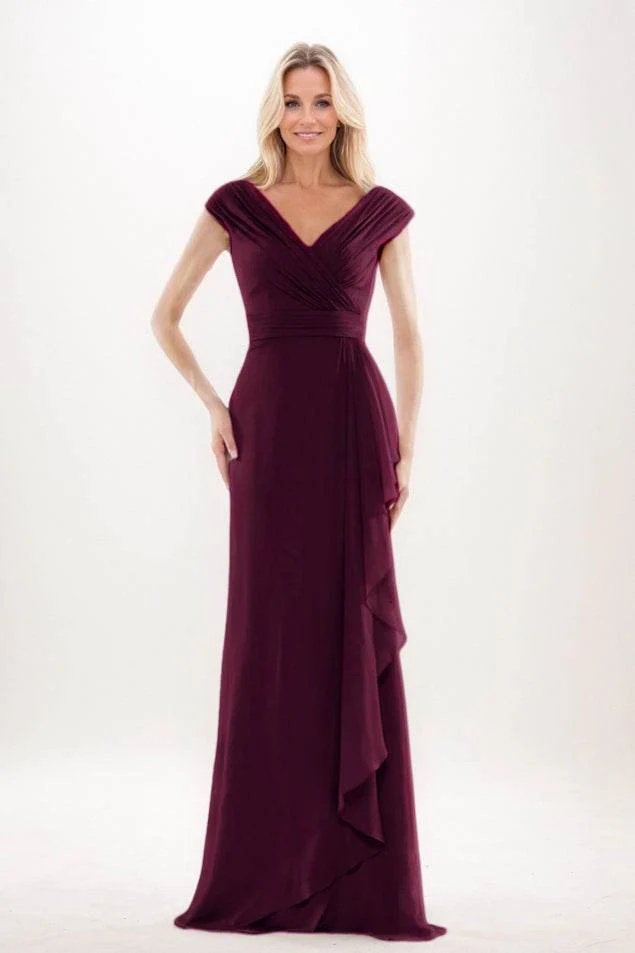 Sheath-Column Maxi Chiffon Mother Of The Bride Dress CM0312