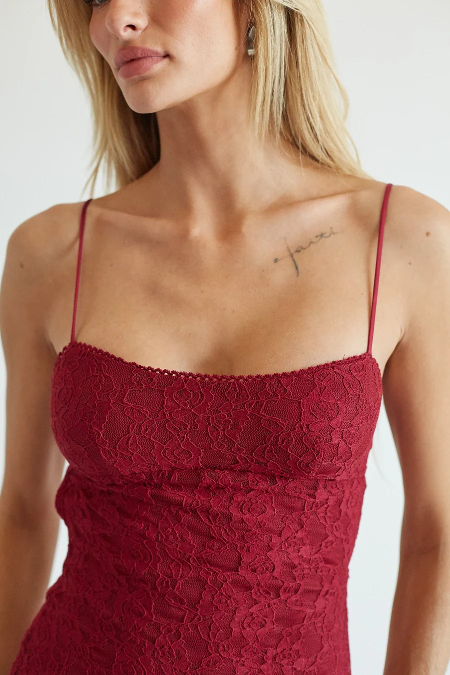 Nathalie Lace Open Back Maxi Dress