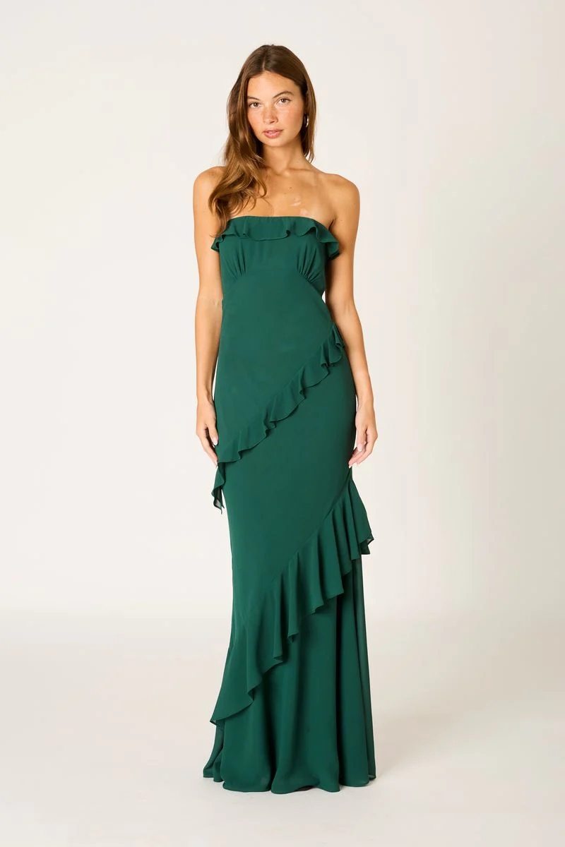 Cascade Ruffle Gown