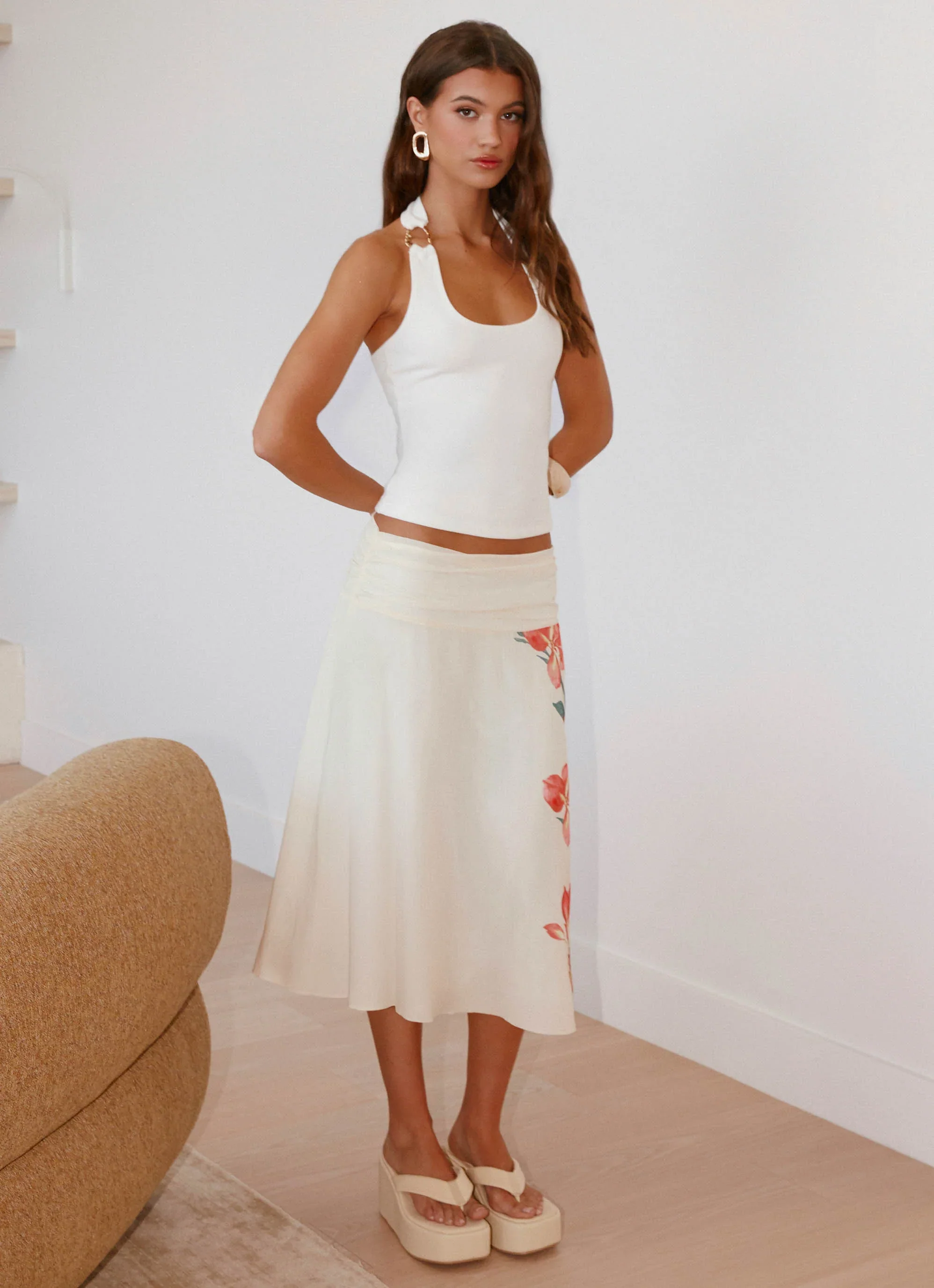 Nera Halter Top - White