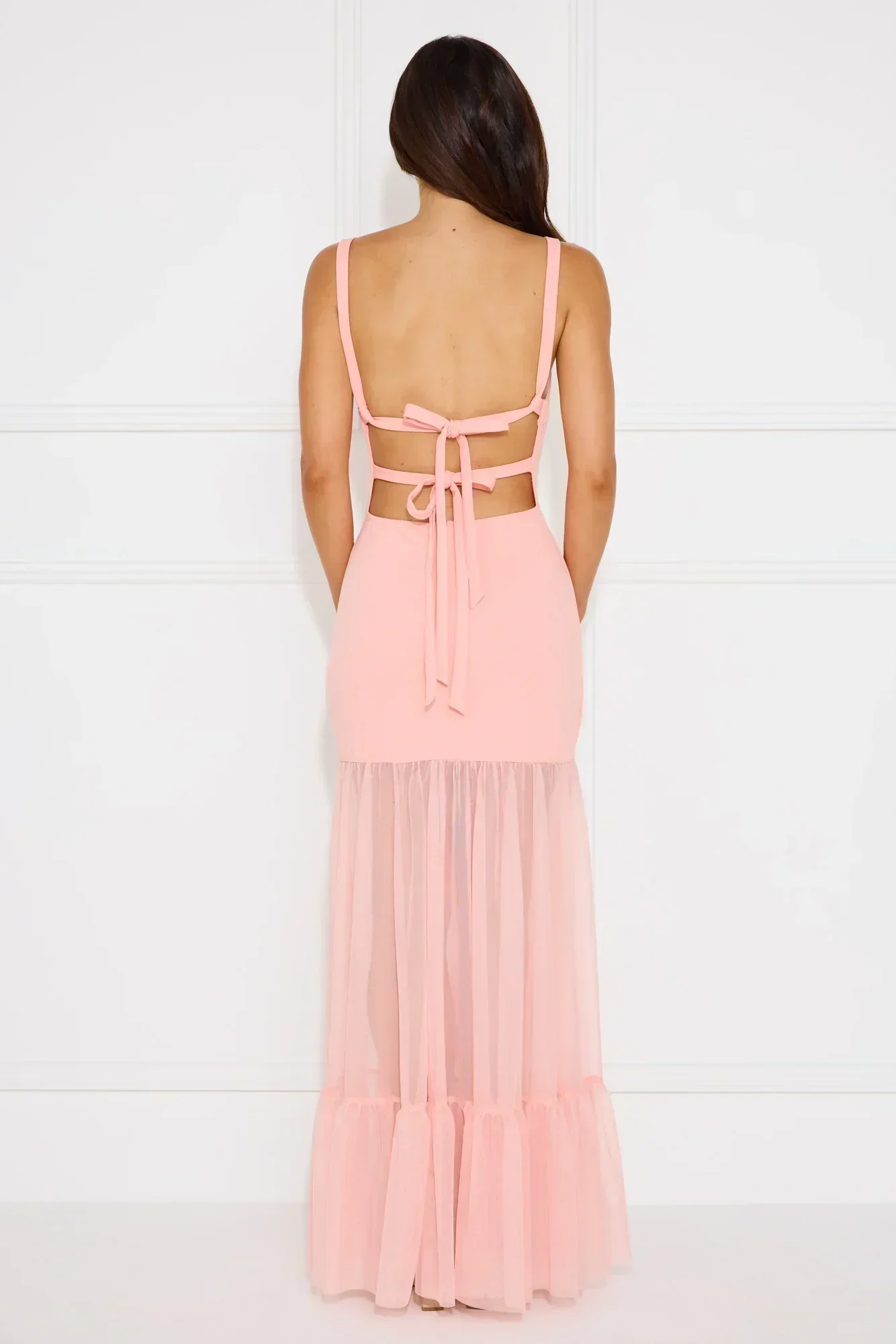 Chic Whispers Maxi Dress Pink - luluinthesky
