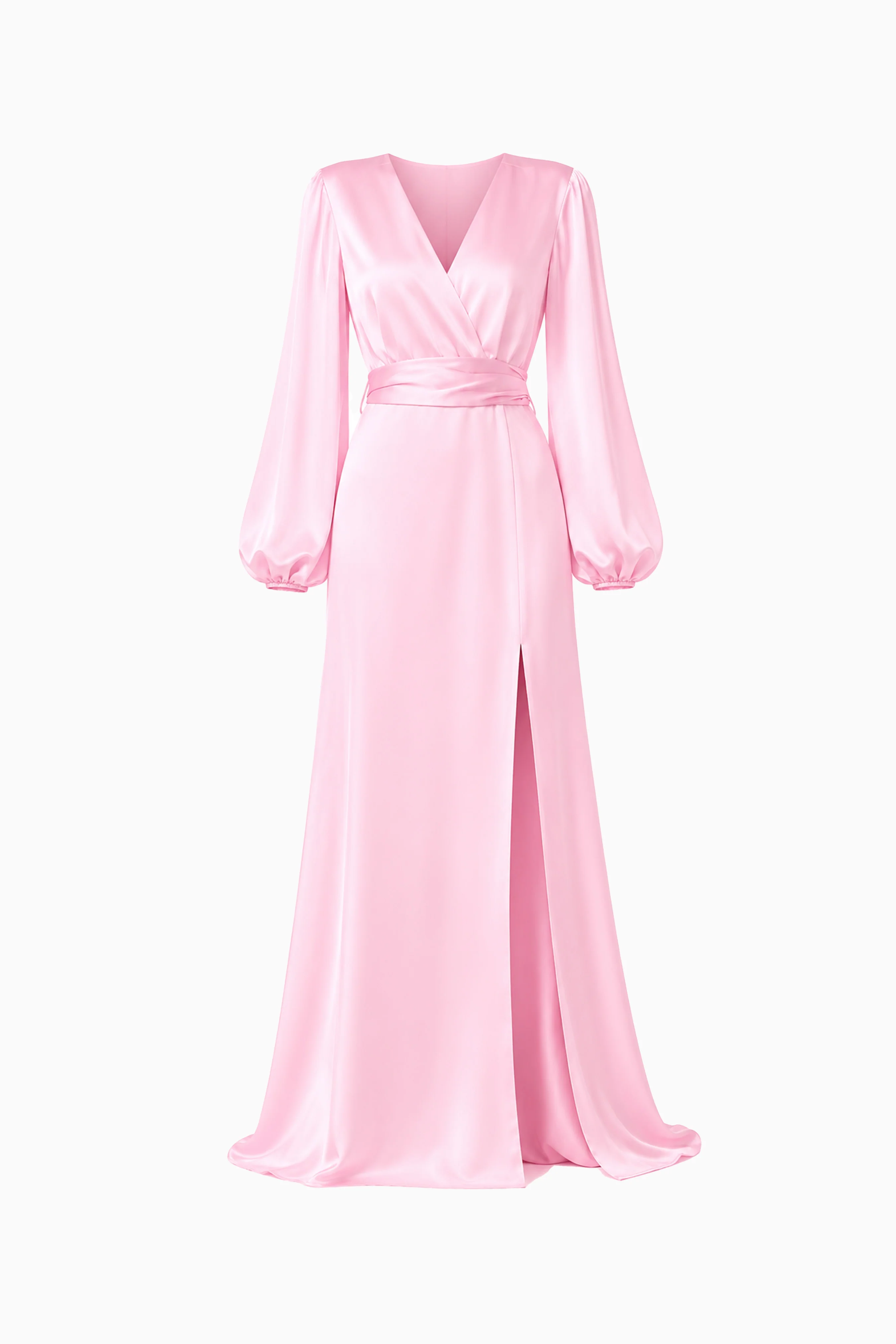 Kai Long Sleeve Maxi Dress in Pale Pink