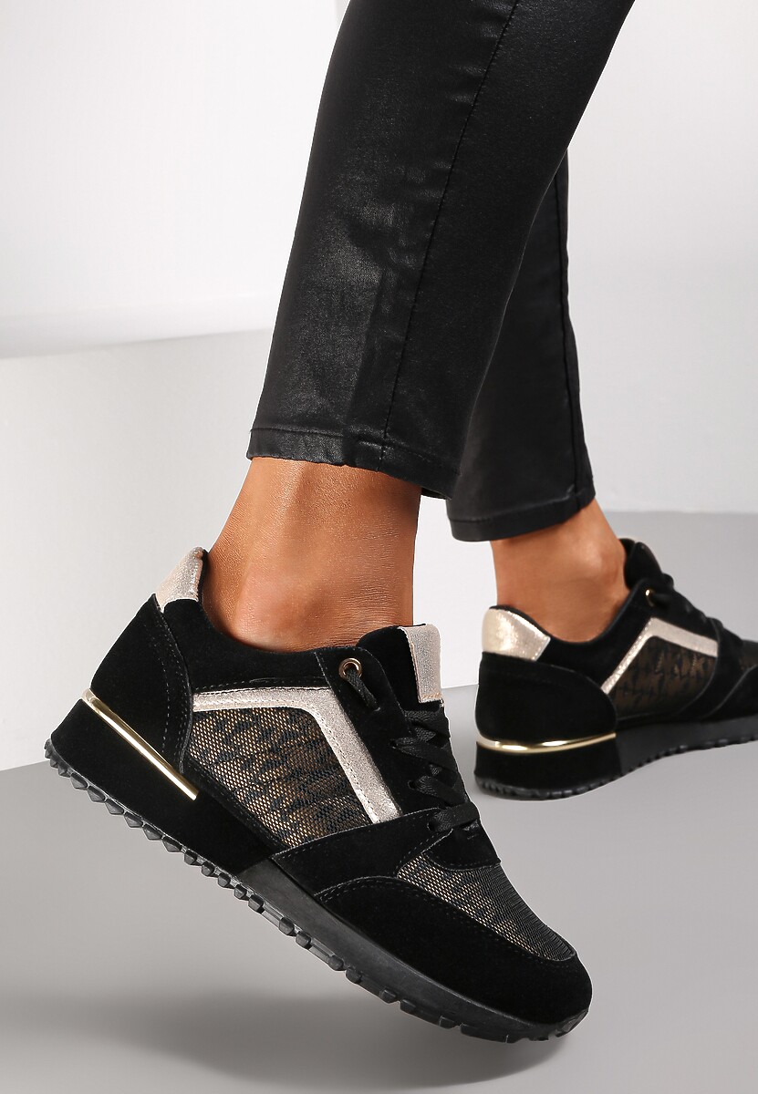 Czarne Sneakersy Rekke