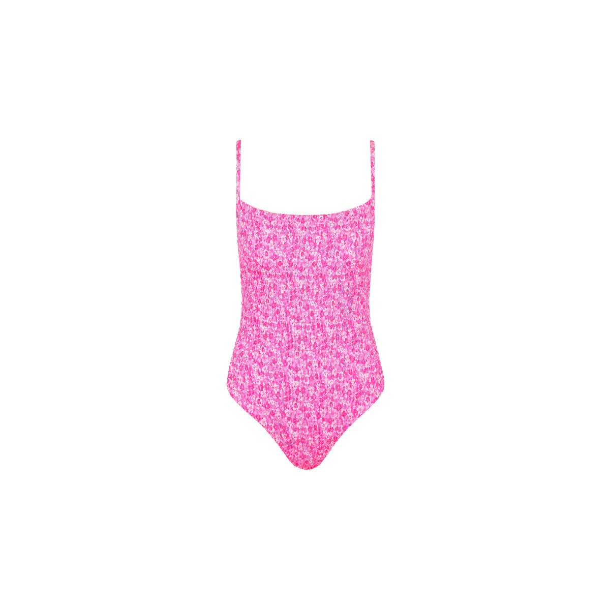 Shirred Low Back One Piece - Berry Burst