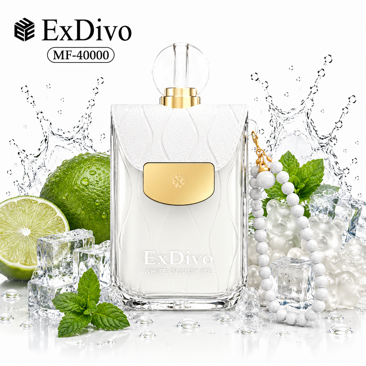 WHITE GUMMY ICE - ExDivo FLORA 40K Disposable Vape