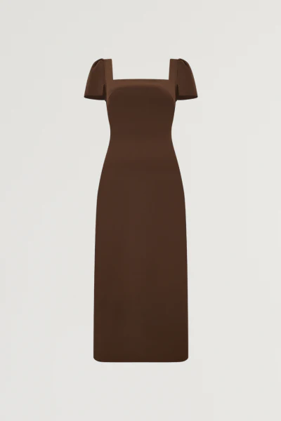 Square Neck Slip Midi Dress