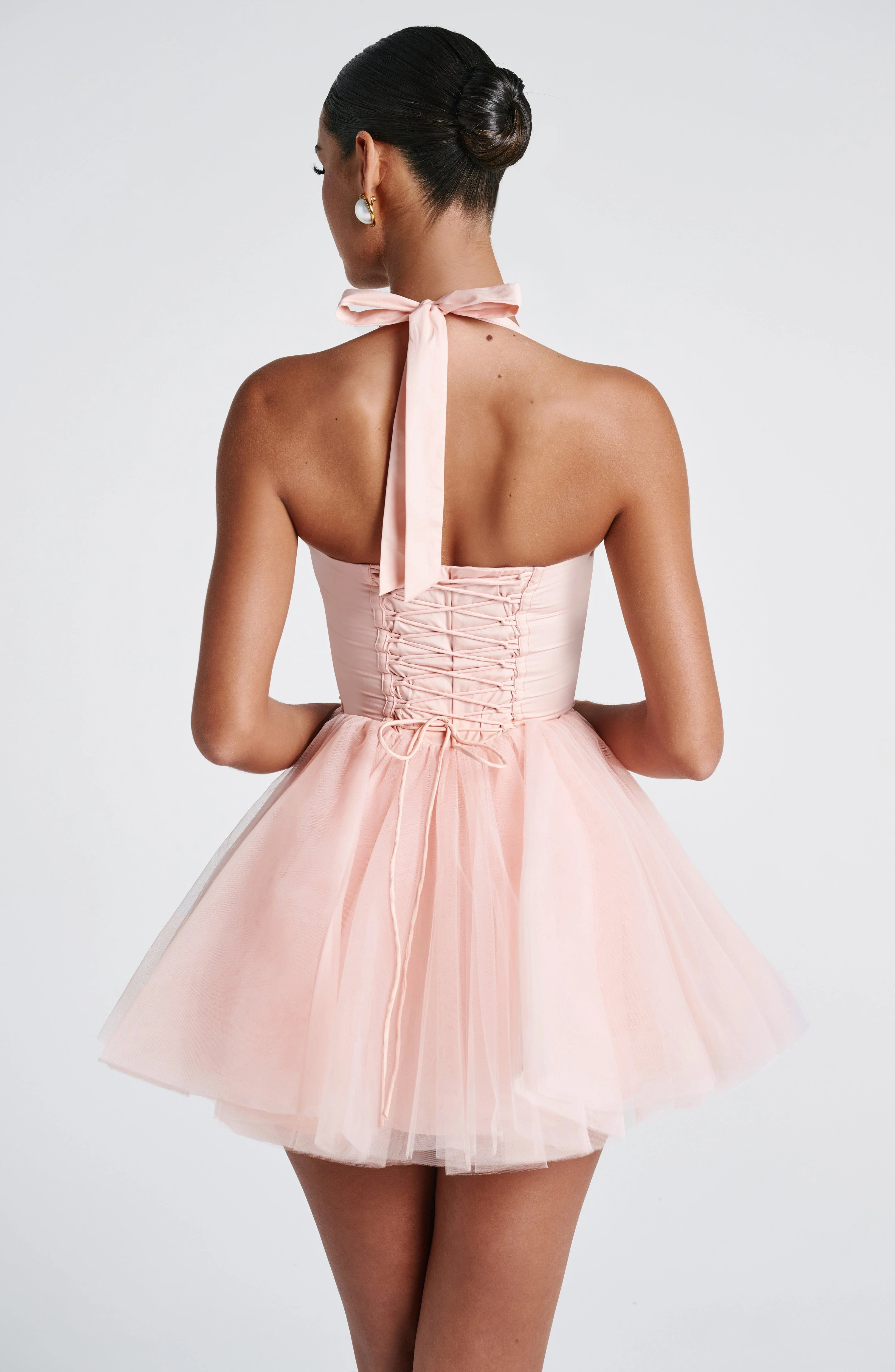 Keely Mini Dress - Soft Peach