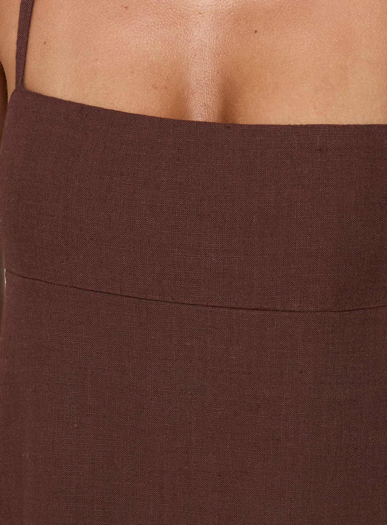 Solie Tie Back Maxi Dress Chocolate
