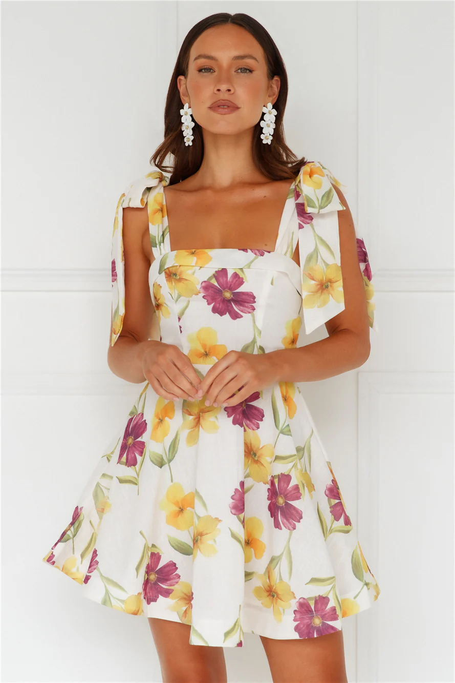 Floral Horizon Mini Dress Purple - luluinthesky