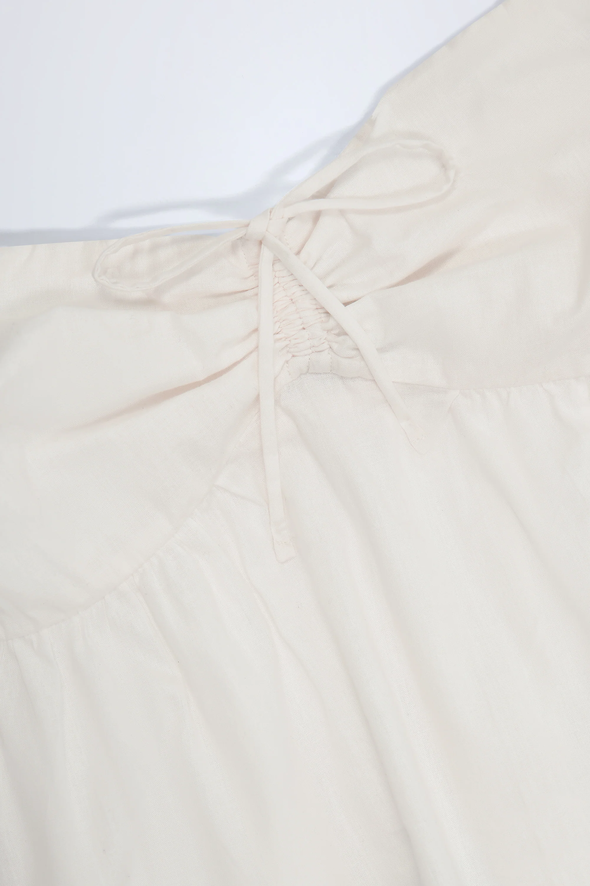 Tie-Front Strapless Cotton-Poplin Crop Top in White