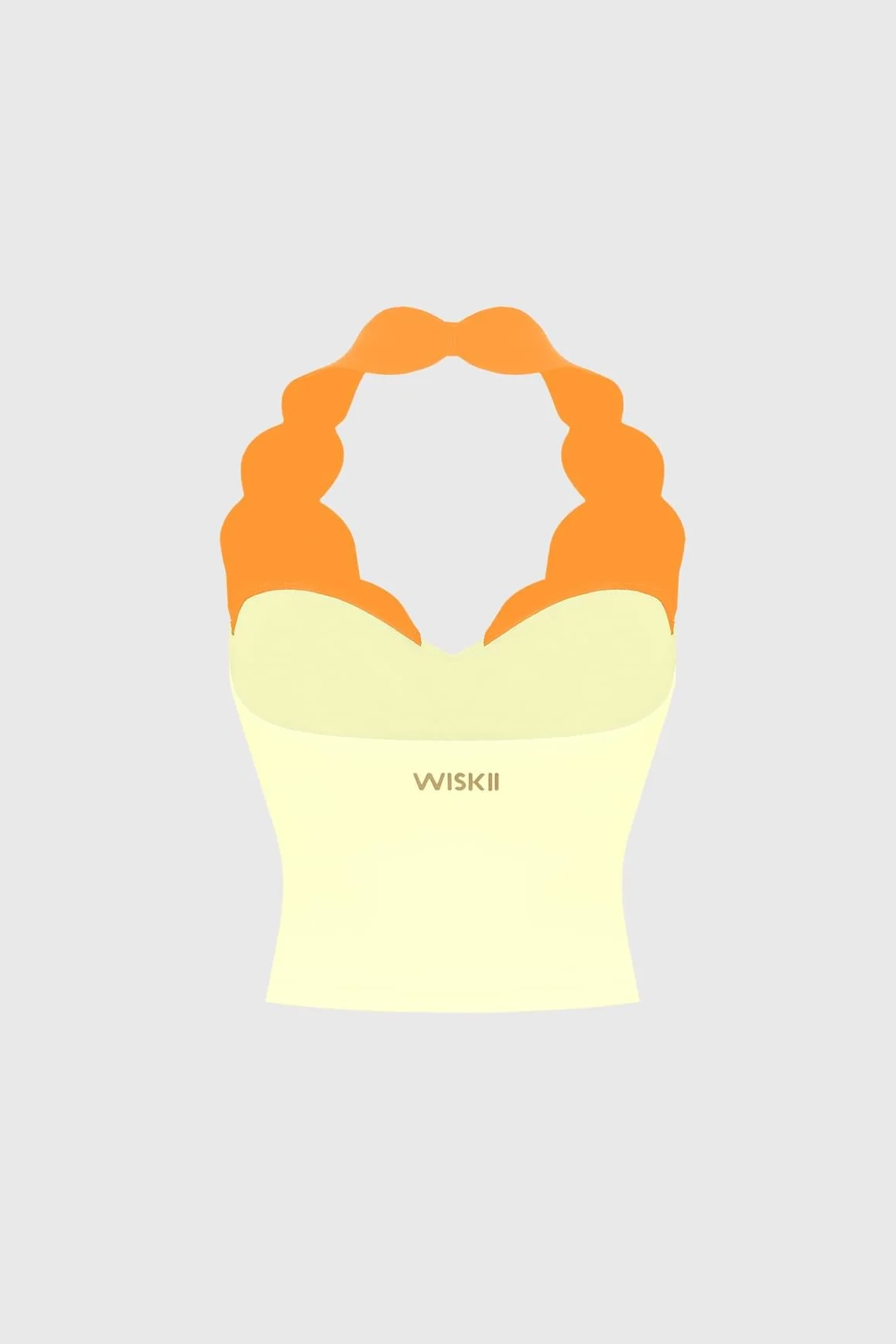 Riviera Scallop Contrast Halter Tank