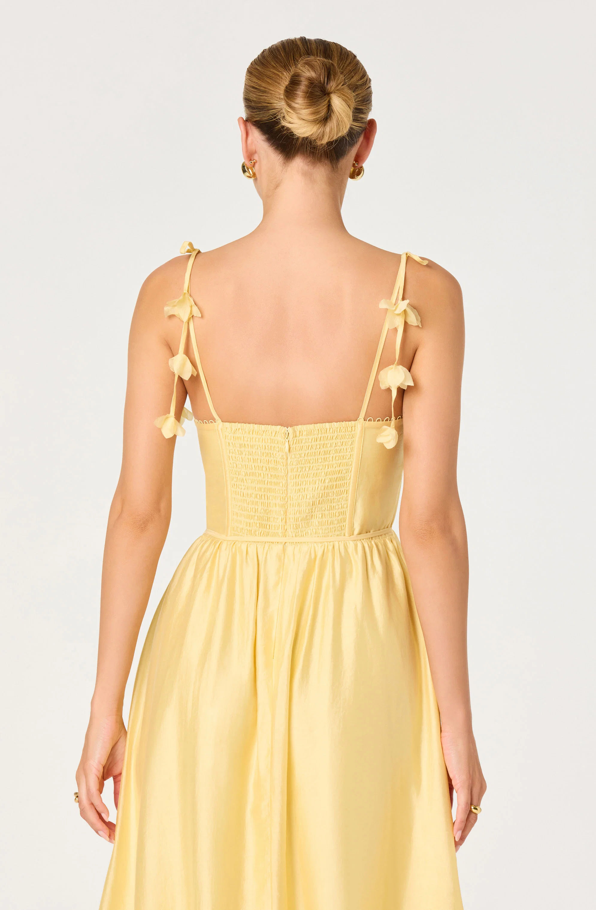 Halcyon 3D Flower Appliqué Midi Dress