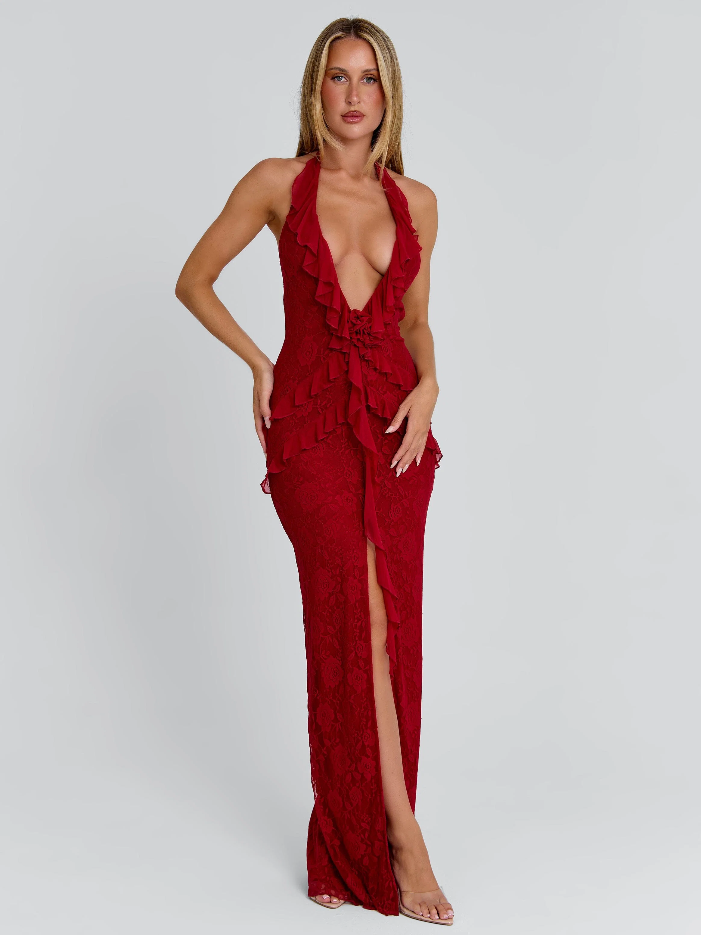 NOVELL MAXI DRESS RED