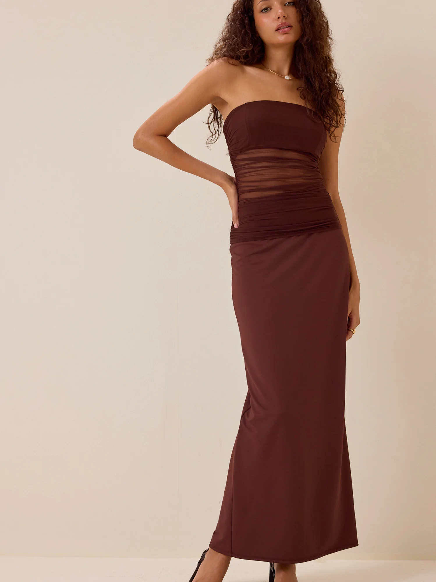 Paislee Mesh Maxi Dress